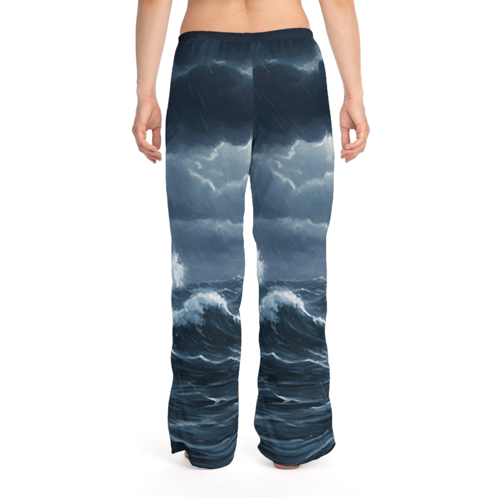 Ocean Storm Women's Pajama Pants — Cozy Nautical Sleep Lounge Pants