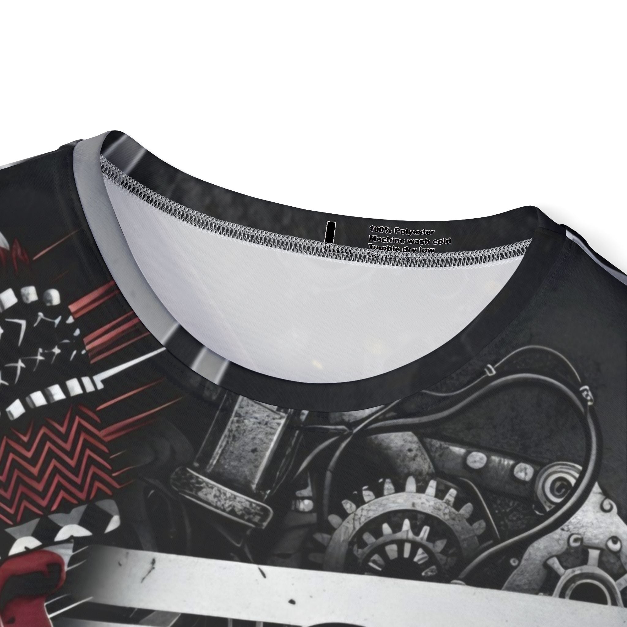 Indian Motorcycle Engine Graphic Jersey — Men's All-Over Print Motorbike Tee