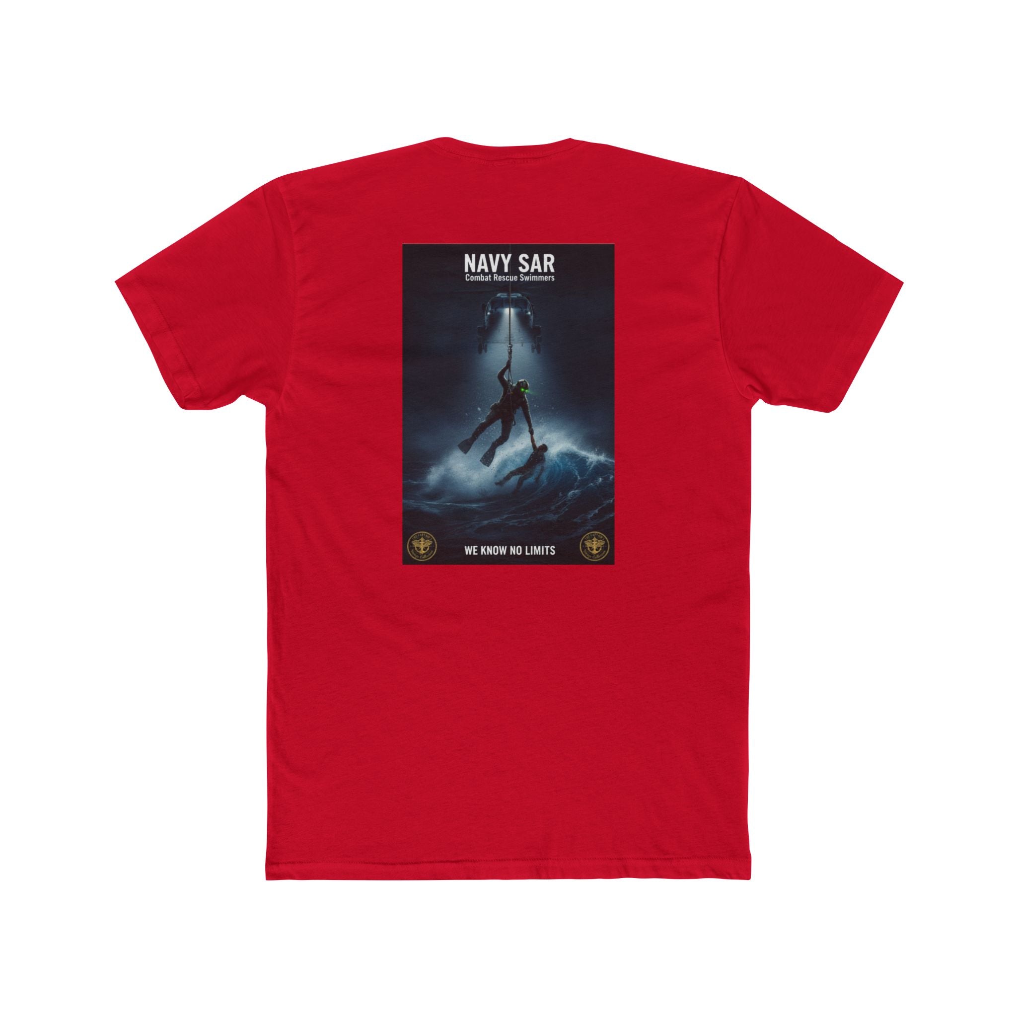 Navy SAR Combat Rescue Swimmers Graphic Tee — "We Know No Limits"