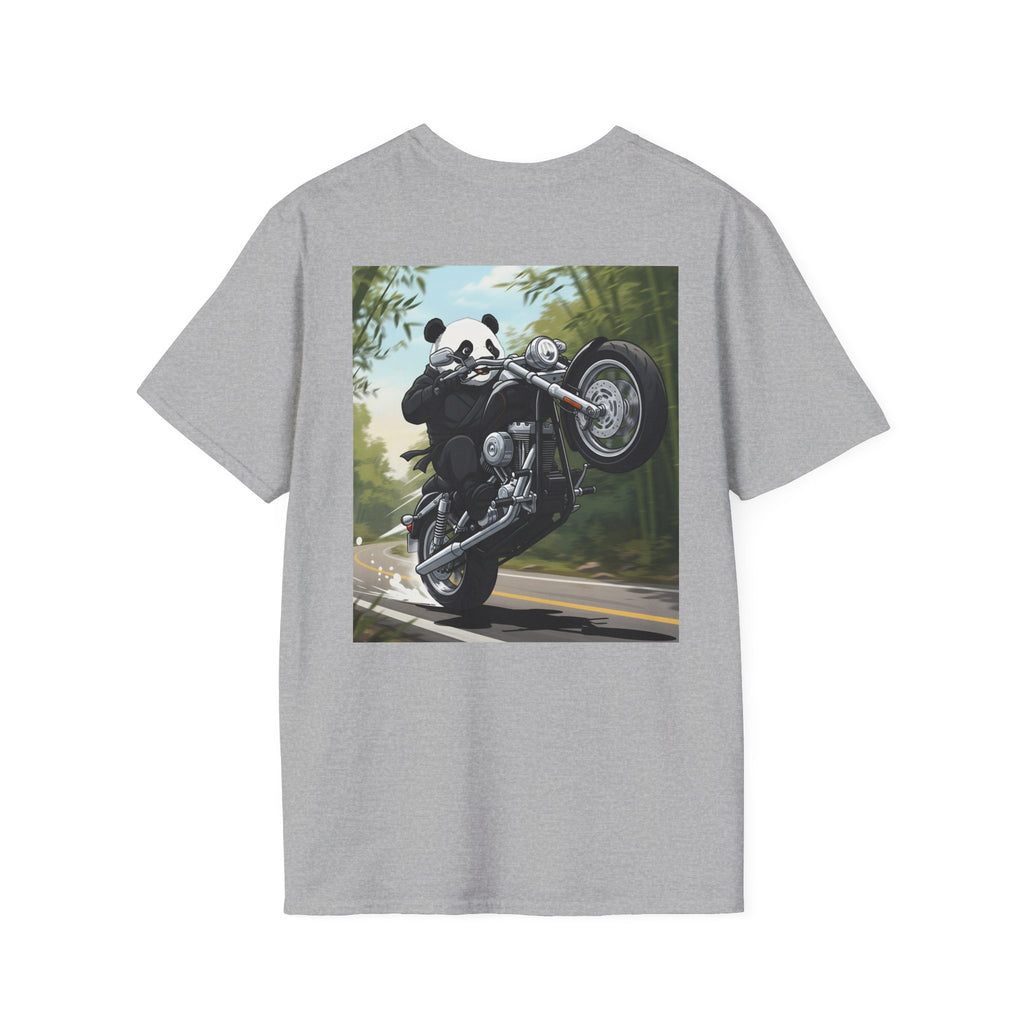 Captain’s Voyage Collection T‑Shirt — Panda Riding Motorcycle Graphic Tee