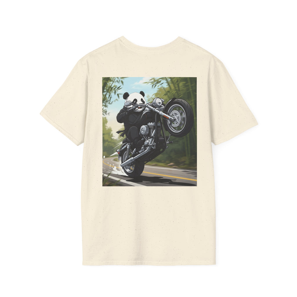 Captain’s Voyage Collection T‑Shirt — Panda Riding Motorcycle Graphic Tee