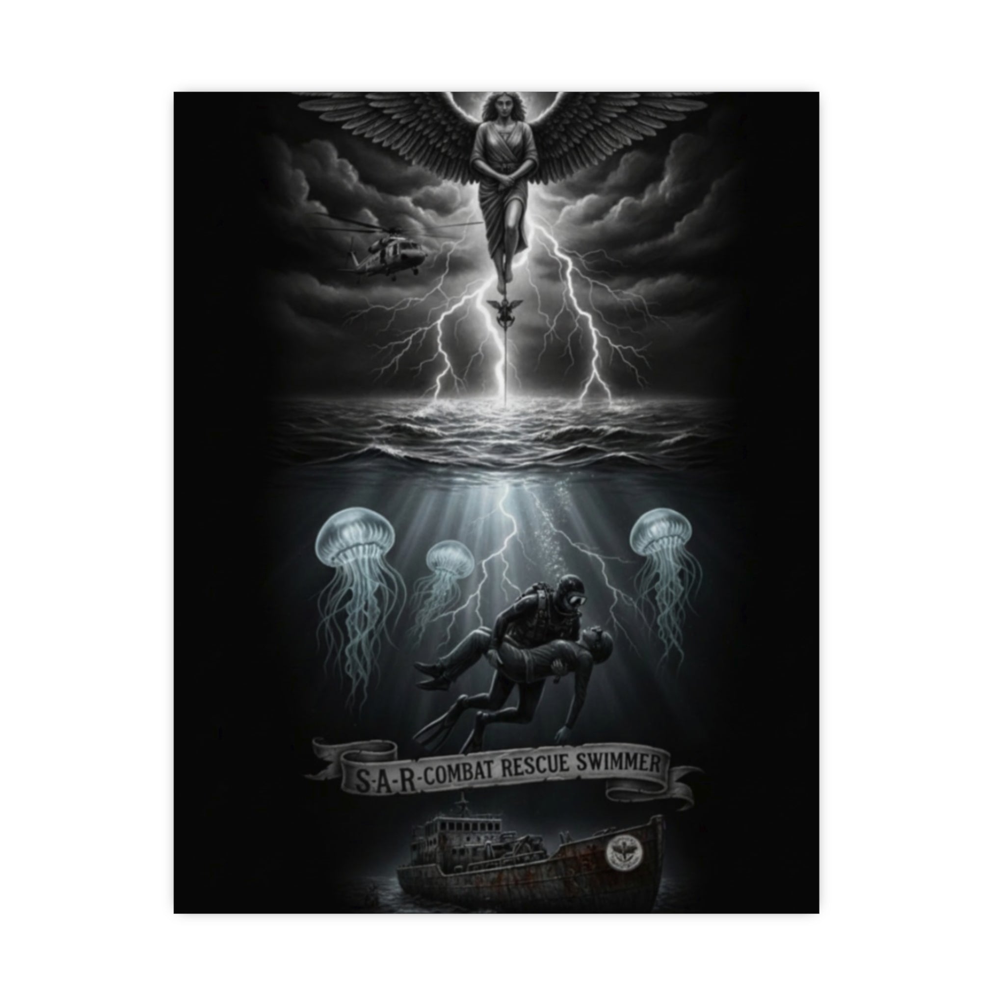 Matte Poster — USAR Combat Rescue Swimmer Memorial (Vertical/Horizontal)