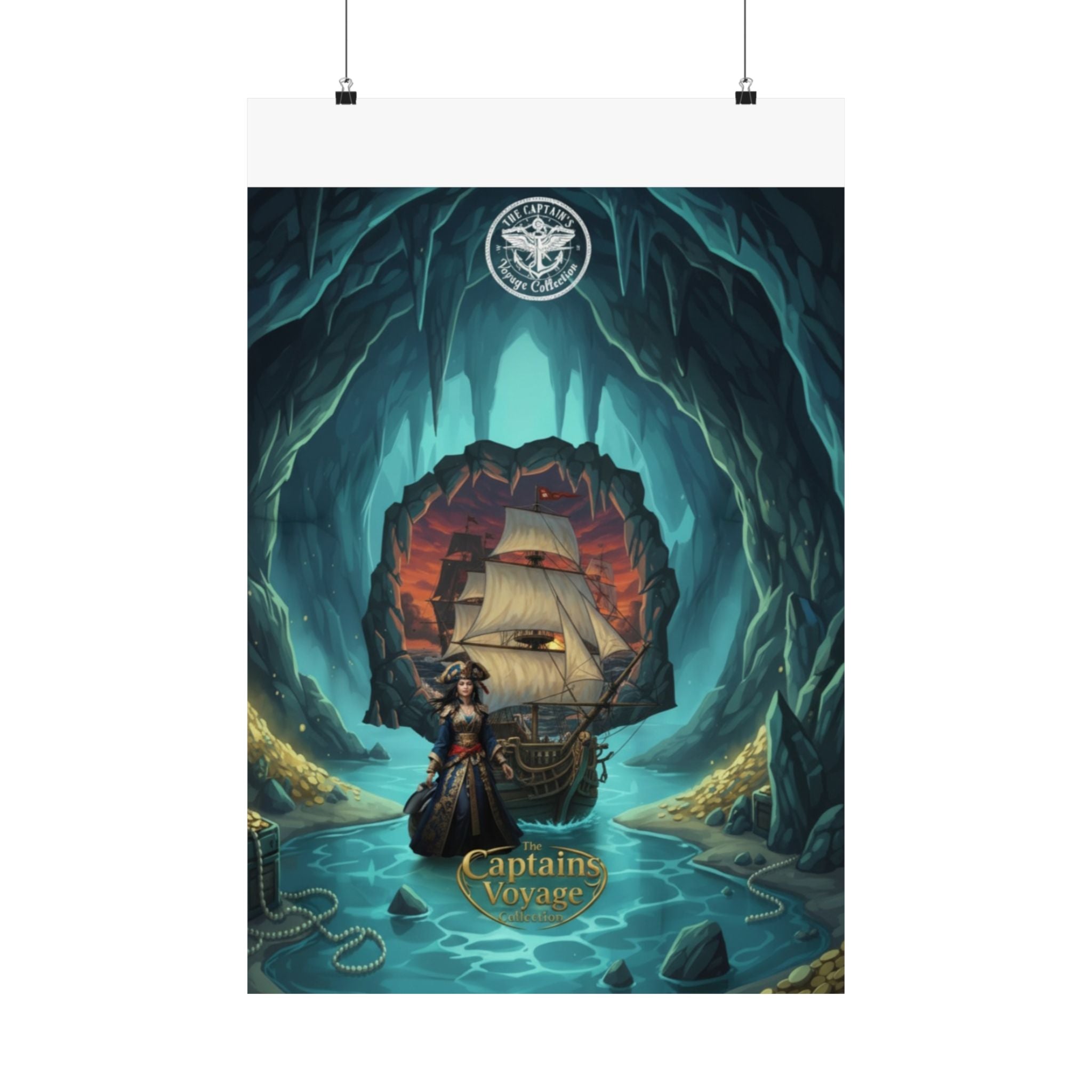 Pirate Voyage Matte Poster — "Captain's Voyage" Vertical Art Print