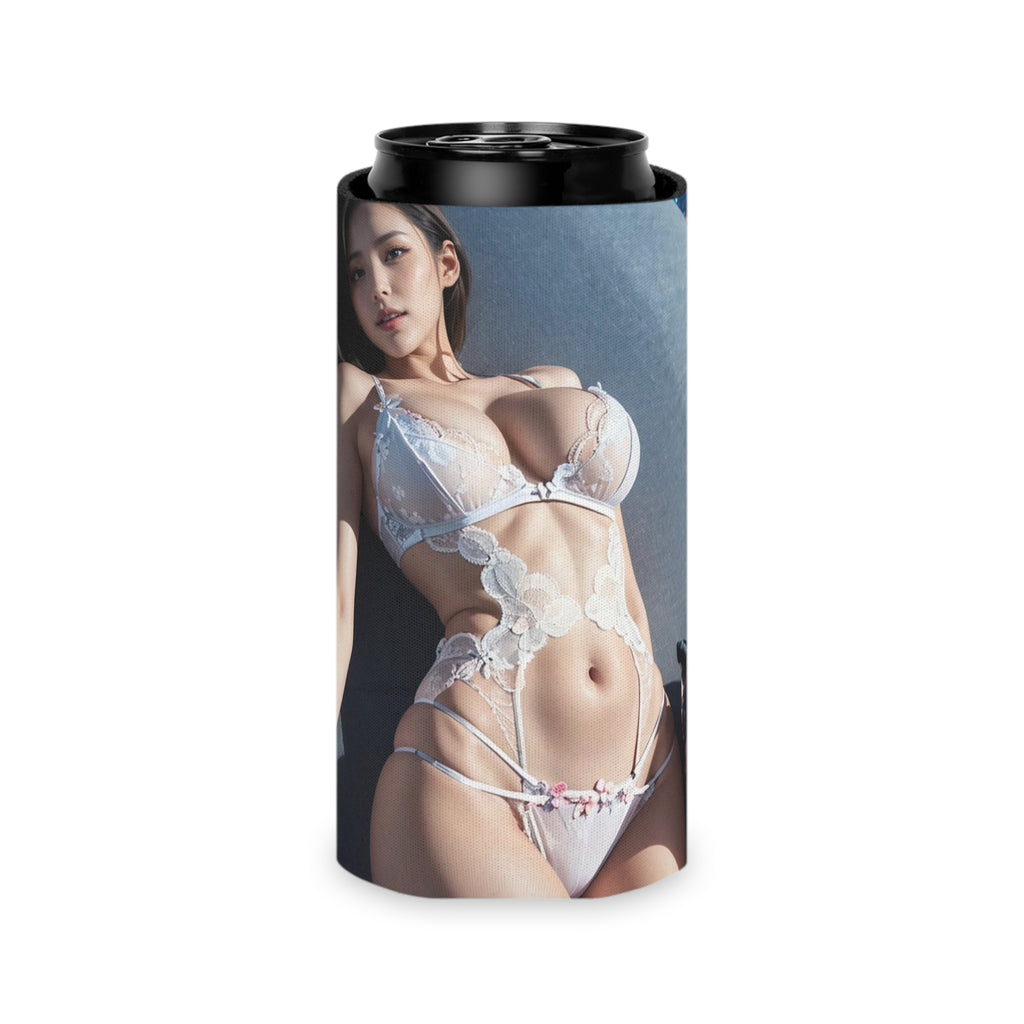 Bikini Pinup Can Cooler - Sexy Swimsuit Drink Koozie