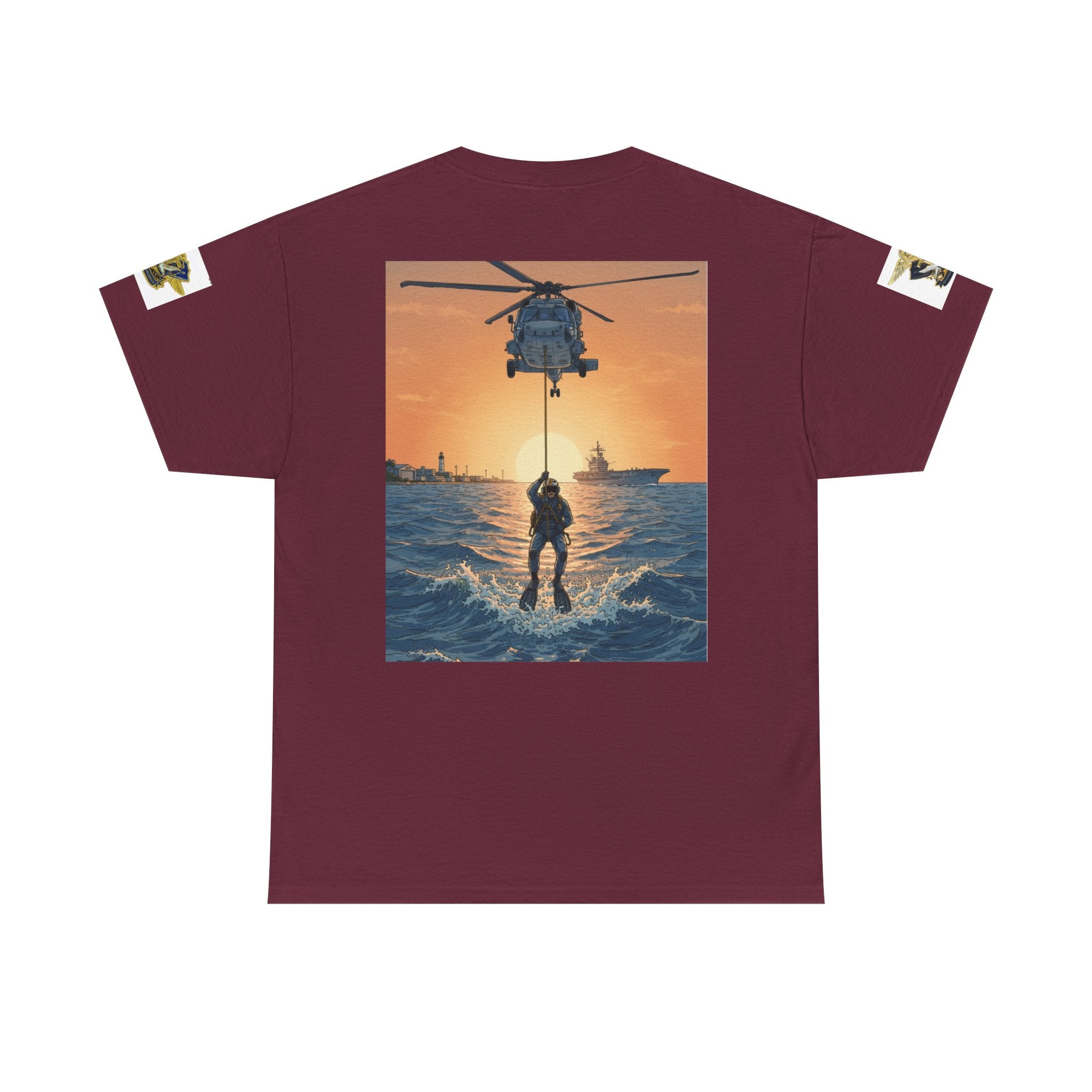 Military Rescue Riders Club T‑Shirt — SAR Chiefs Helicopter Tee