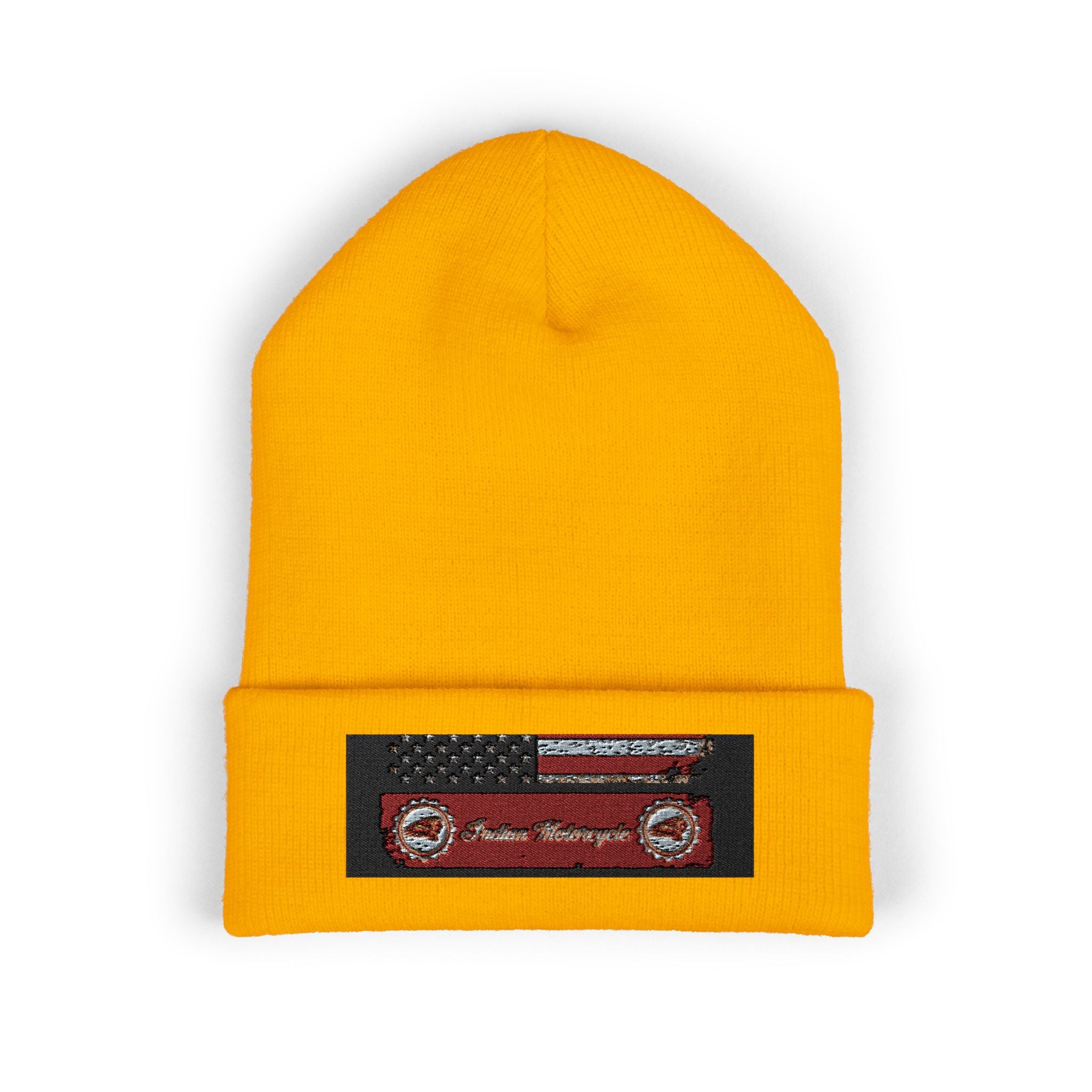 Retro Cassette Embroidered Beanie — Vintage Music Knit Hat