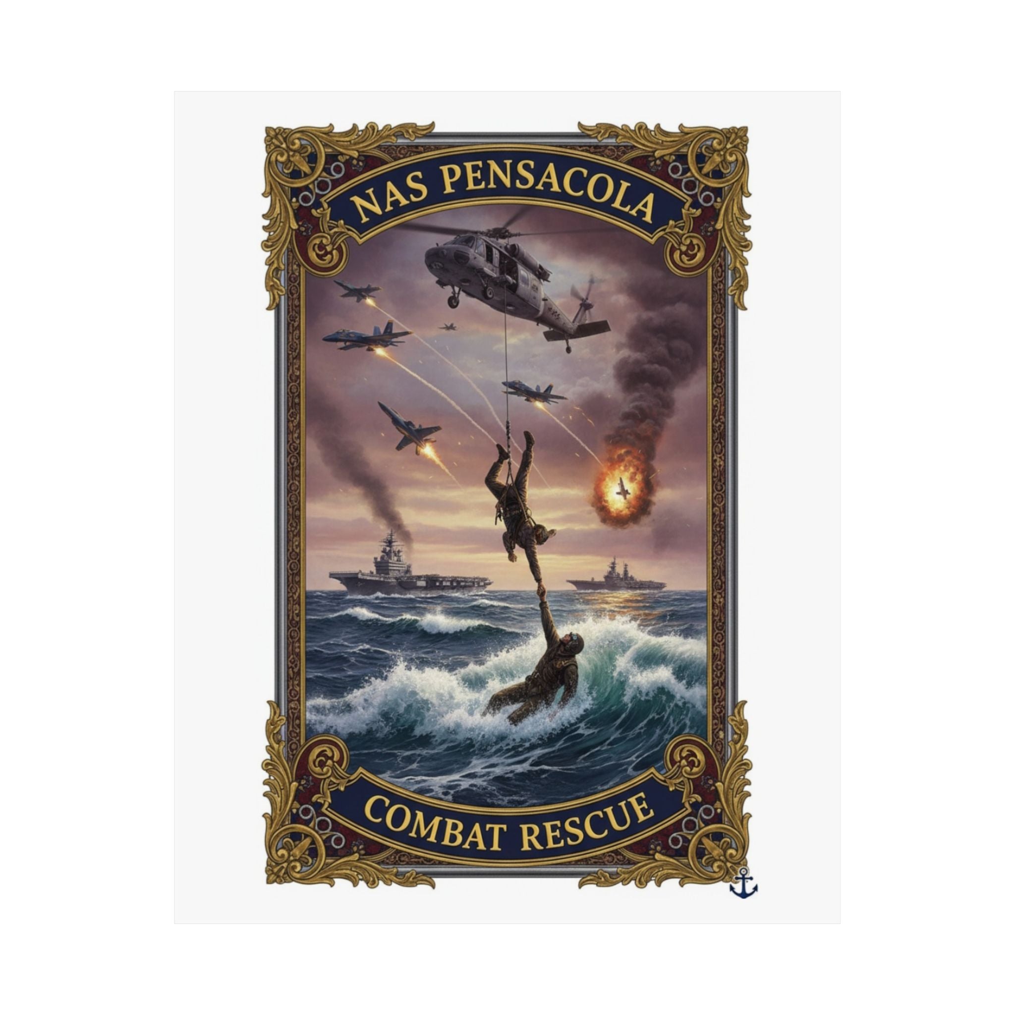Combat Rescue Poster — NAS Pensacola Military Wall Art