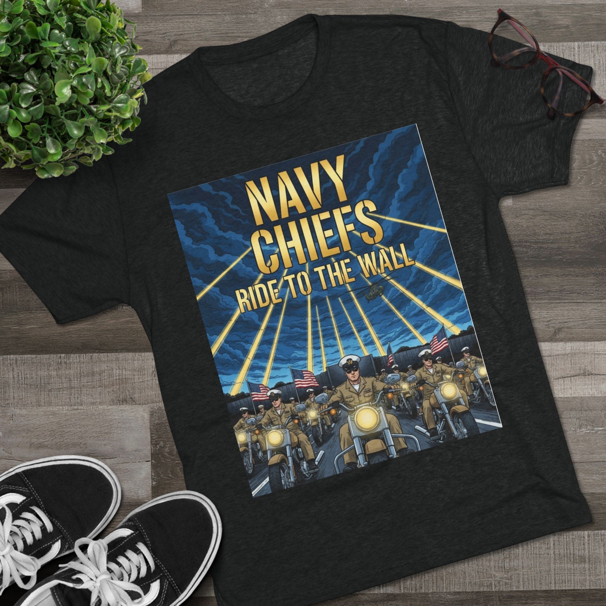 Navy Chiefs Ride to the Wall T-Shirt — "2nd Option... FAFO" Veteran Tribute Tee