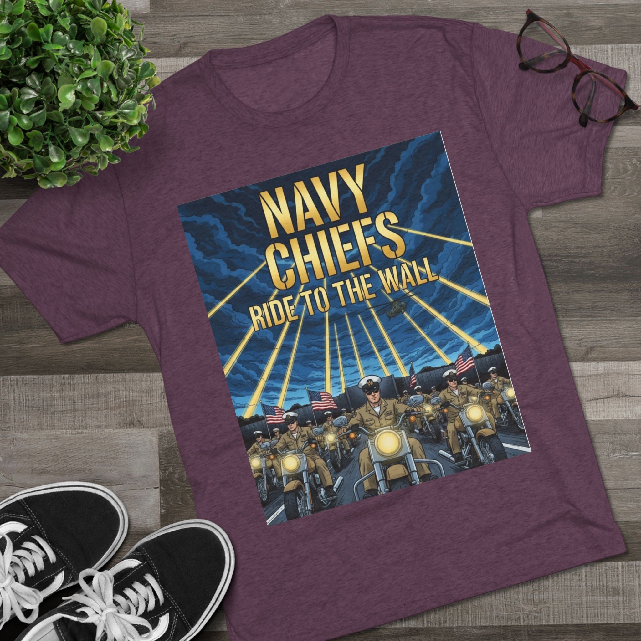 Navy Chiefs Ride to the Wall T-Shirt — "2nd Option... FAFO" Veteran Tribute Tee