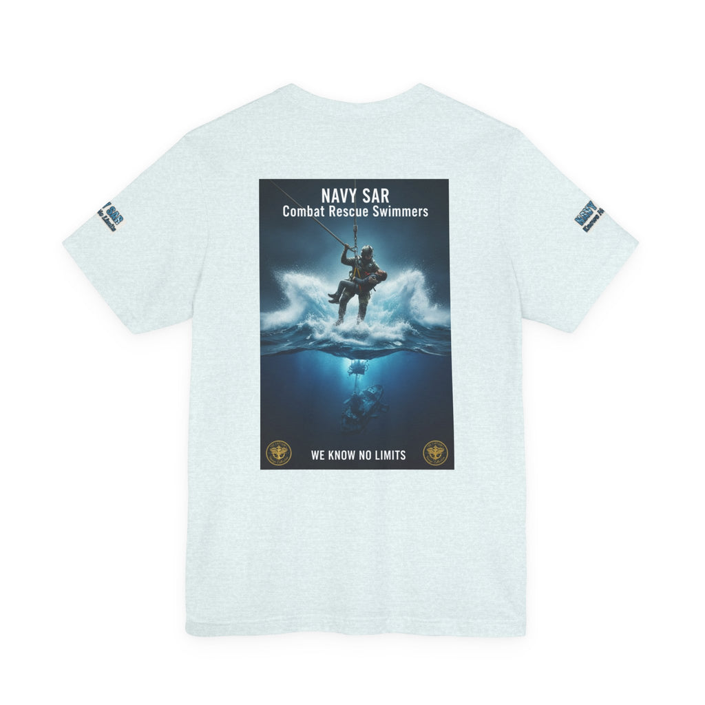 Navy SAR Combat Rescue Swimmers T-Shirt — "We Know No Limits"