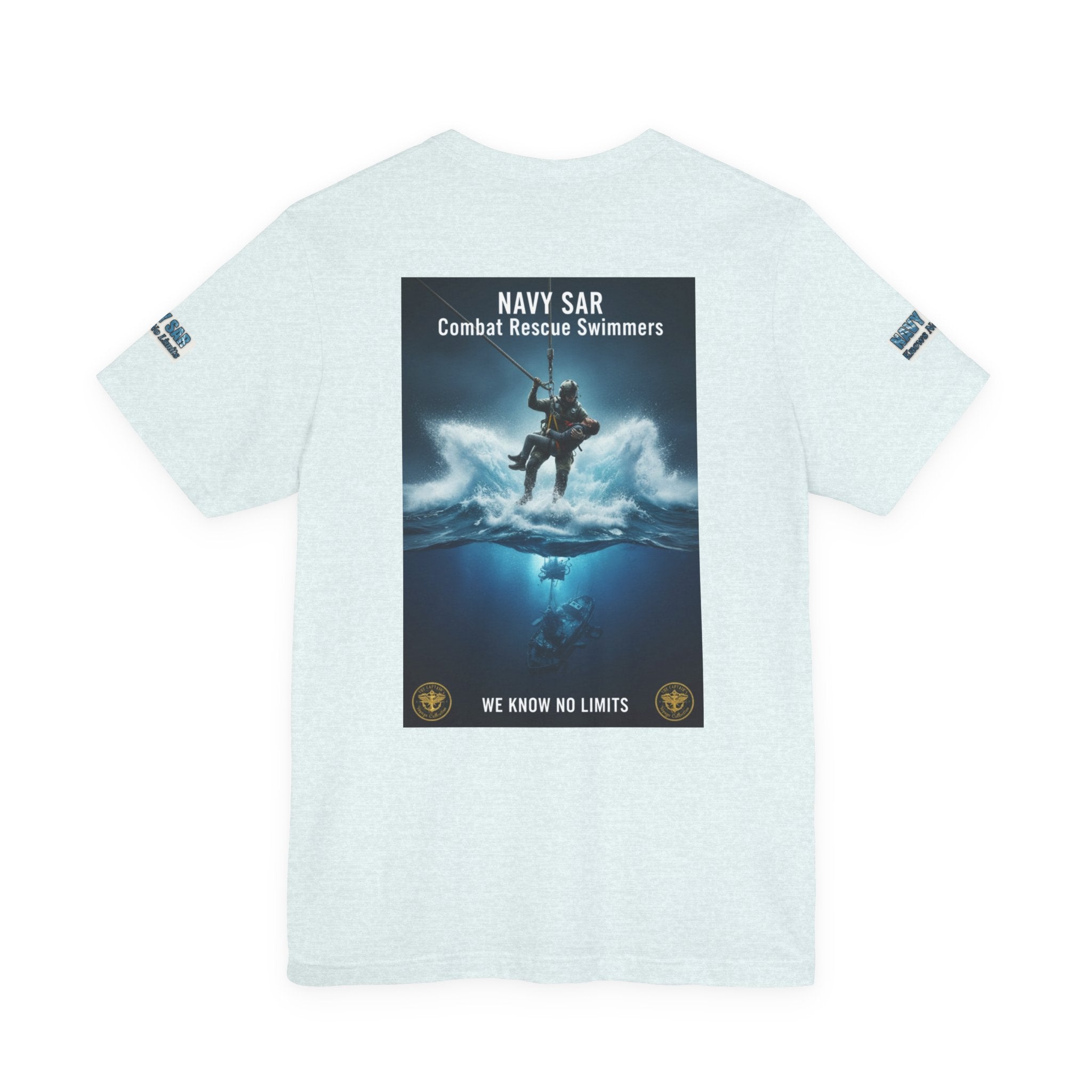 Navy SAR Combat Rescue Swimmers T-Shirt — "We Know No Limits"