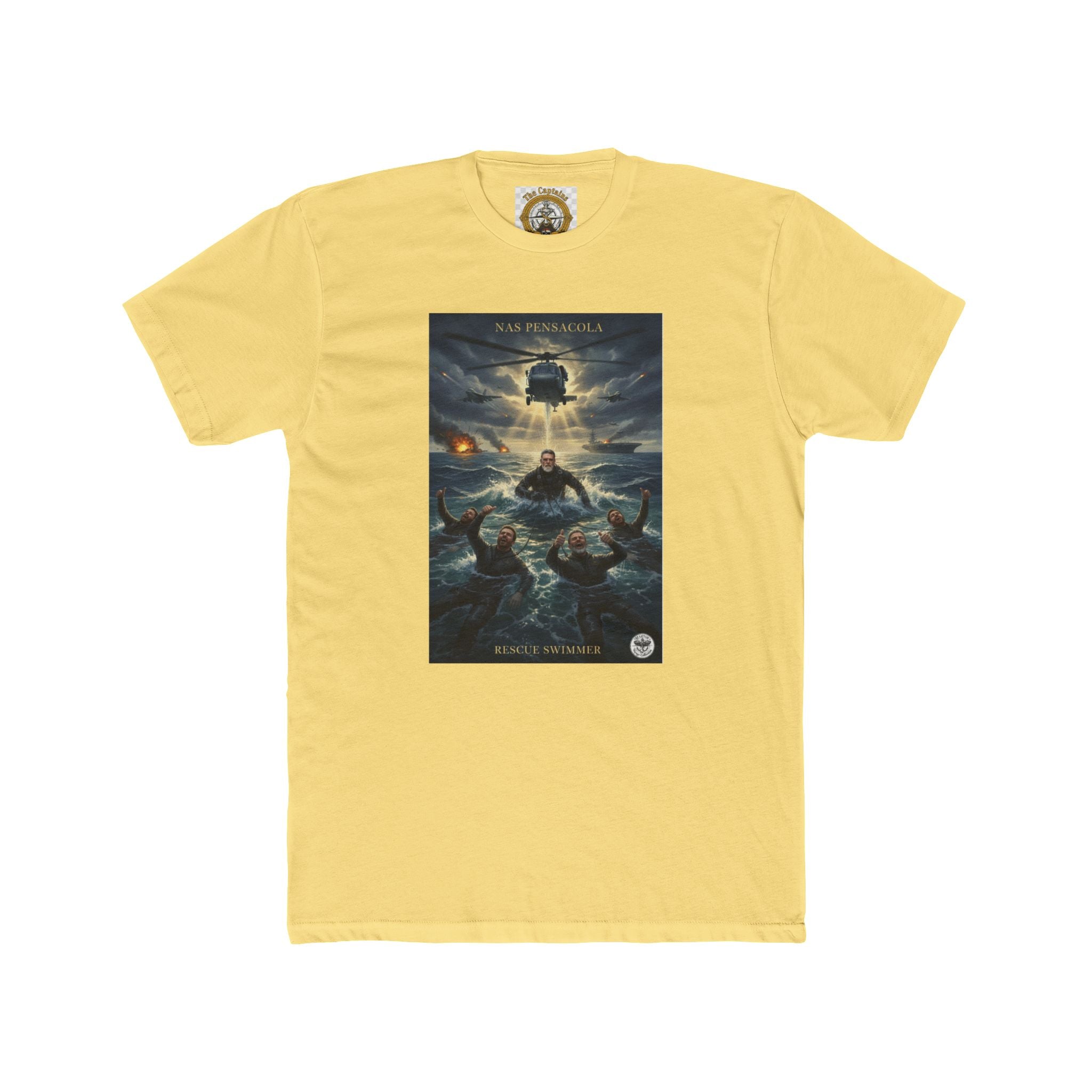 Rescue at Sea Graphic Tee — Dramatic Ocean Rescue Poster T-Shirt