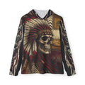 Skull Warrior Hoodie — All-Over Print Tribal Headdress Design