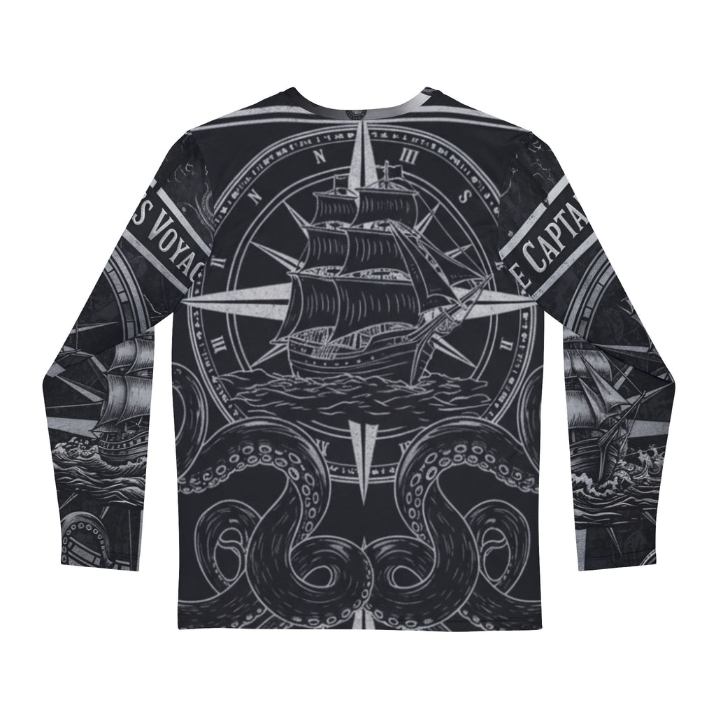 The Captain's Voyage Skull Ship Long Sleeve Shirt