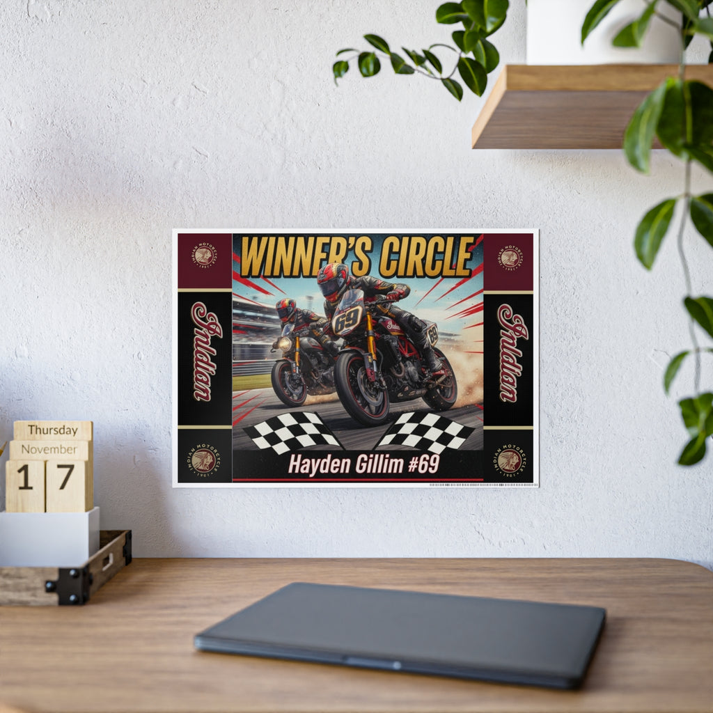 Winner’s Circle Motorcycle Poster — Hayden Gillim #69 Gloss Print