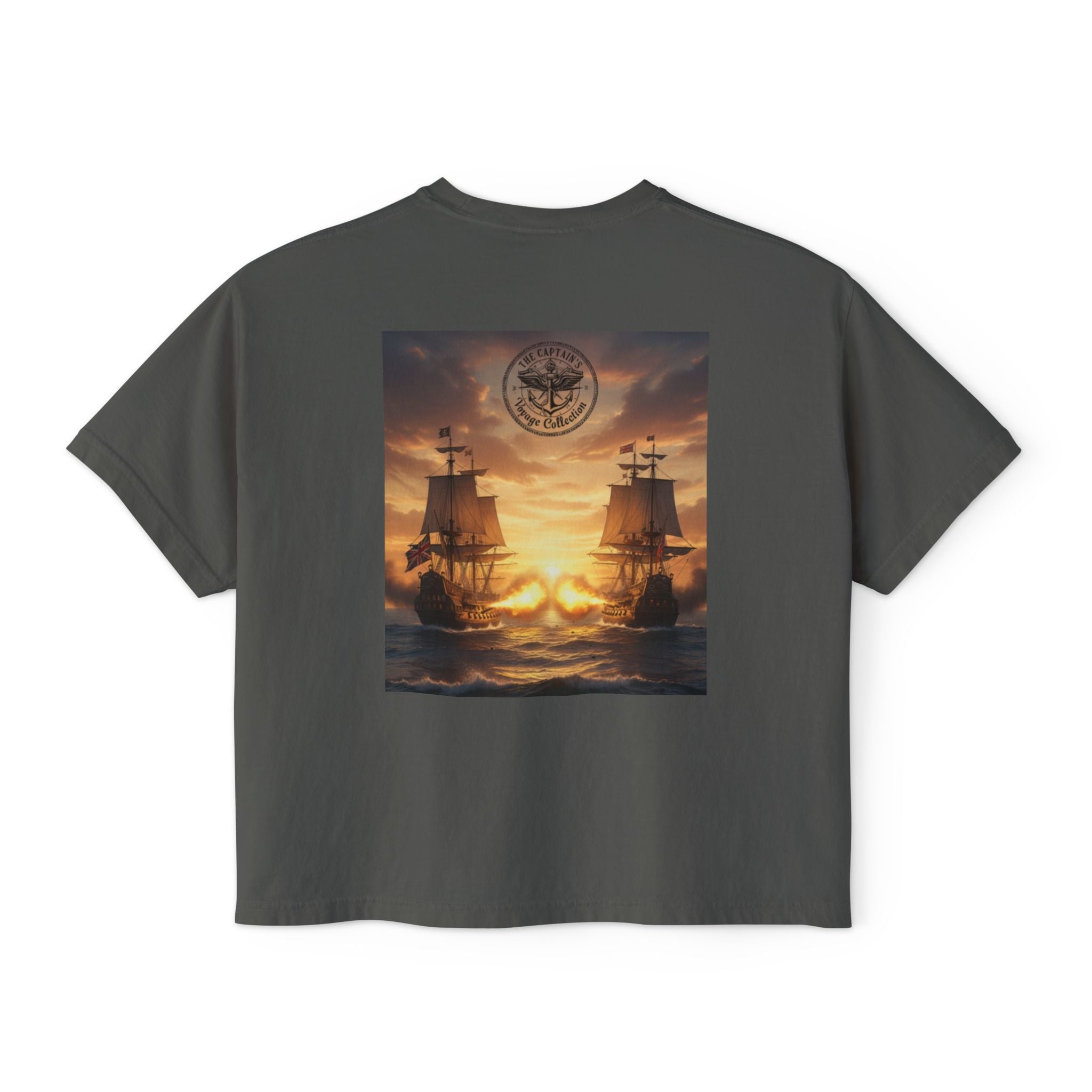 Boxy Tee — Captains Voyage Vintage Motorcycle & Sailing Graphic