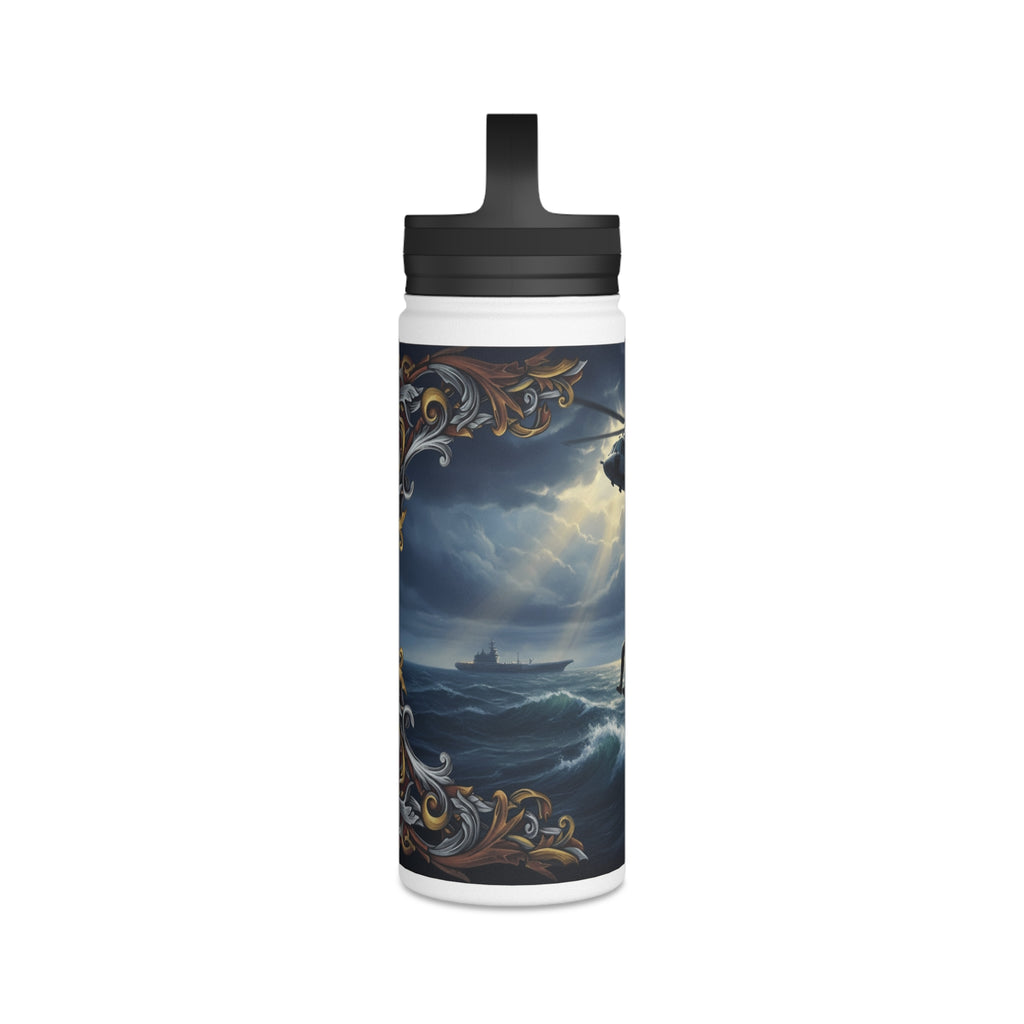 Rescue Helicopter Stainless Steel Water Bottle — Search & Rescue Design