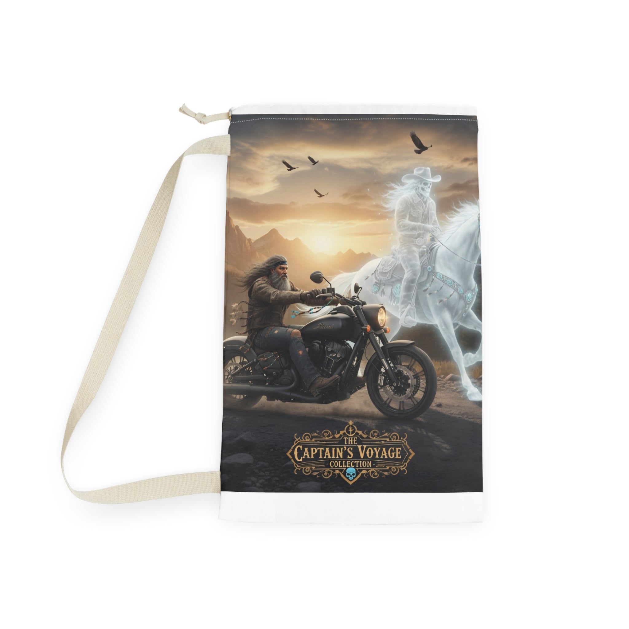Captain's Voyage Motorcycle Ghost Rider Laundry Bag