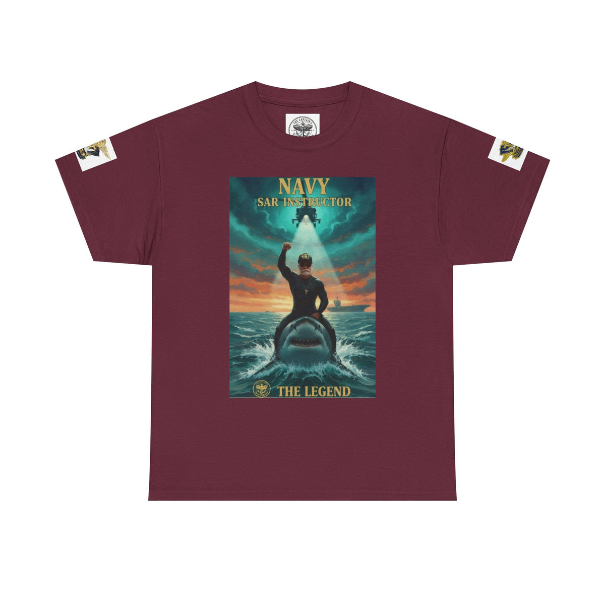 Navy SAR Helicopter Rescue Tee — "The Legend" Search & Rescue Tribute
