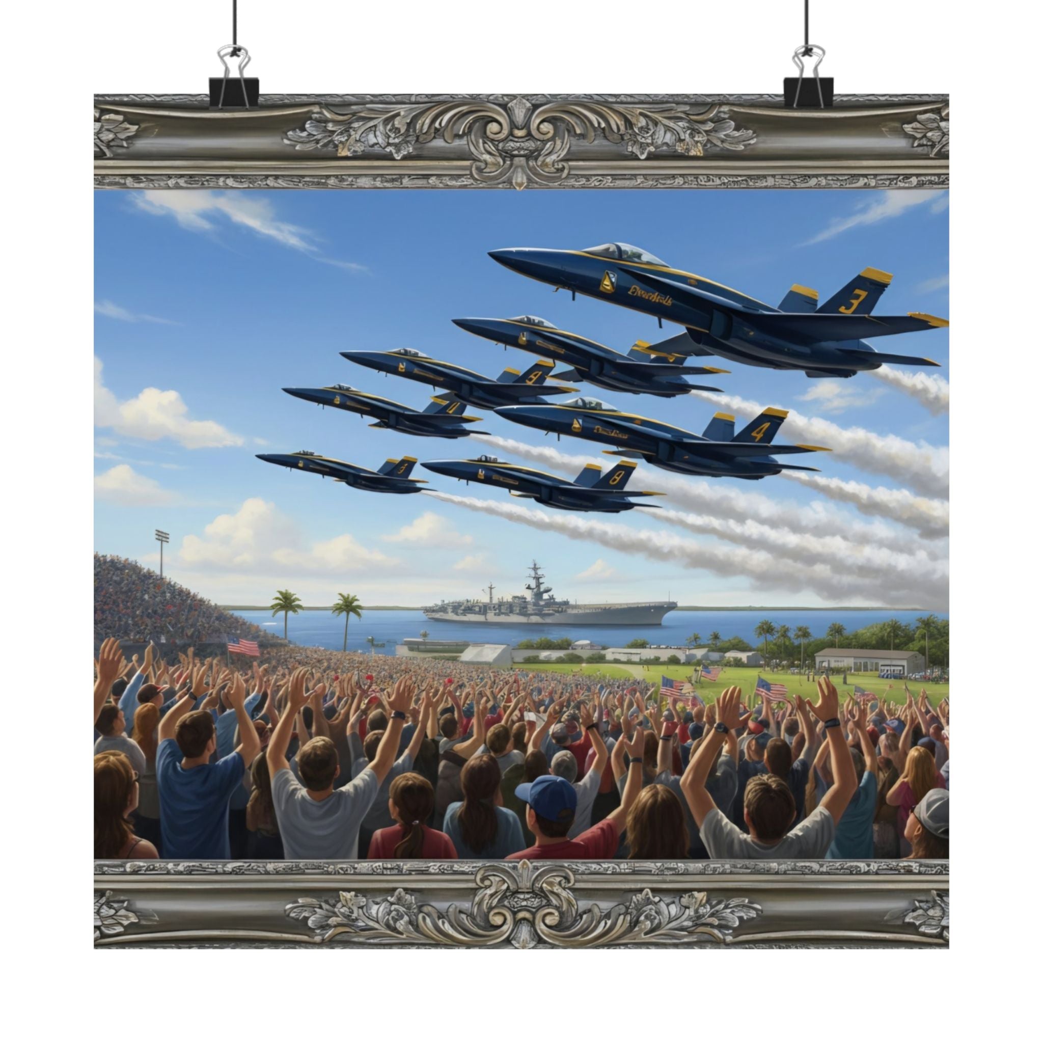 Blue Angels Airshow Poster — Matte Vertical Aviation Print