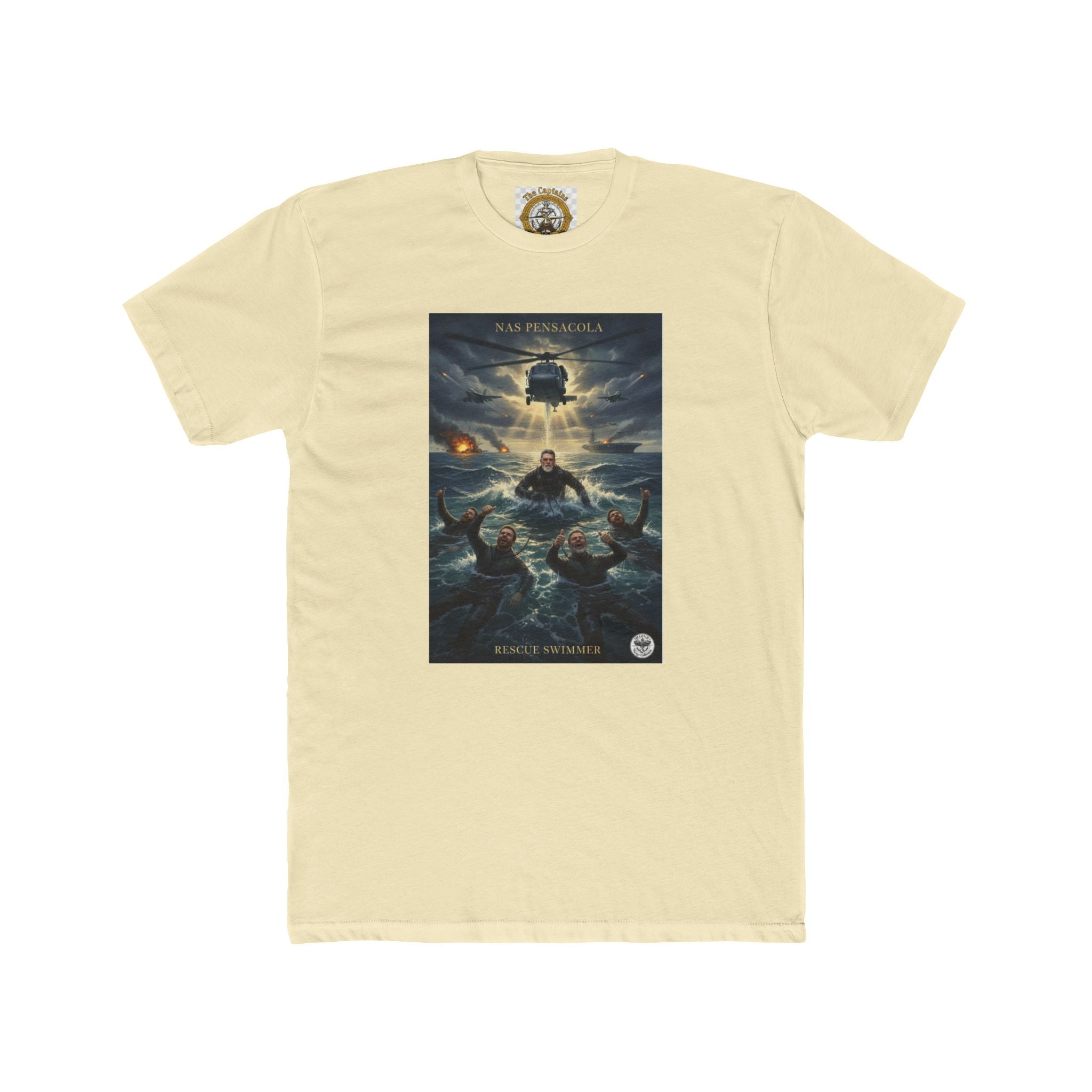 Rescue at Sea Graphic Tee — Dramatic Ocean Rescue Poster T-Shirt