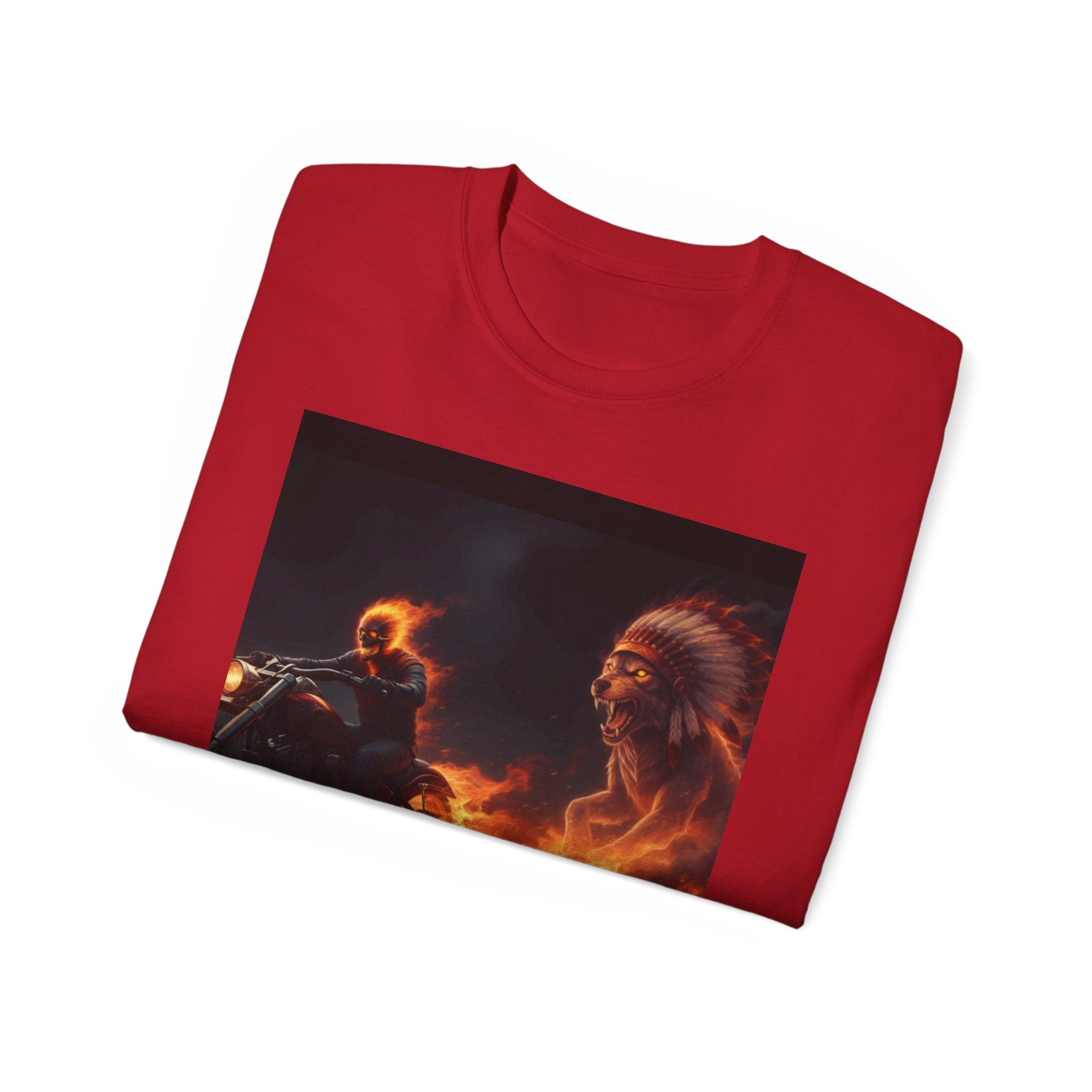 Adventure Motorcycle Tee — Fiery Rider & Nautical Voyage Graphic T-Shirt