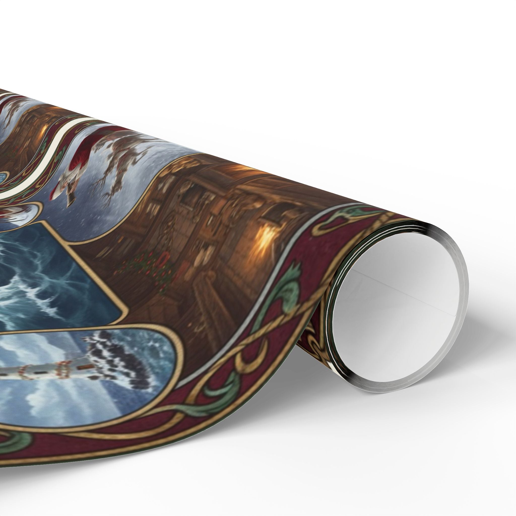Nautical Vintage Ship Wrapping Paper – Elegant Ocean Voyage Gift Wrap