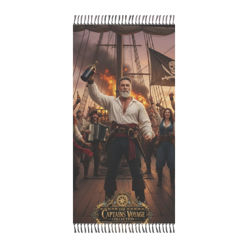 Pirate Captain Beach Towel — Boho Fringe Nautical Beach Cloth