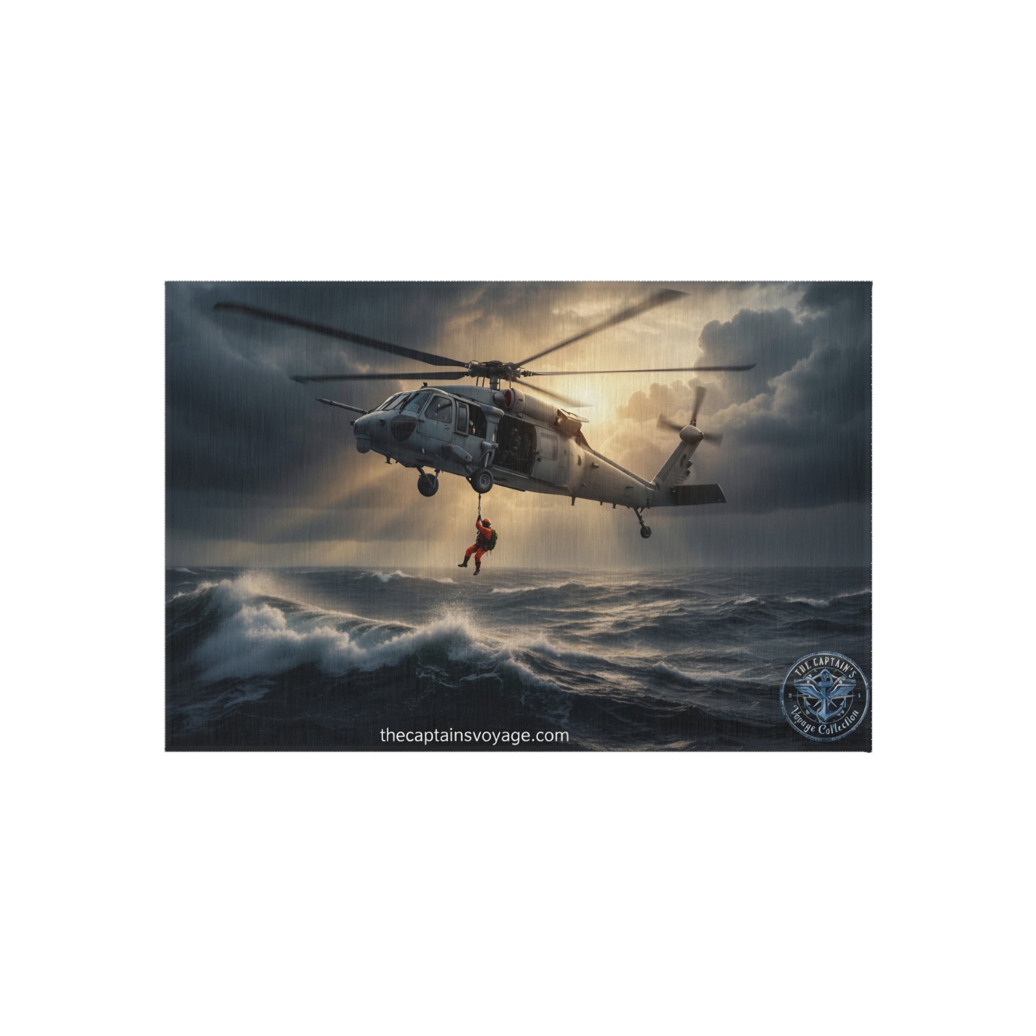 Outdoor Rug – Navy SAR Rescue Helicopter Scenic Mat