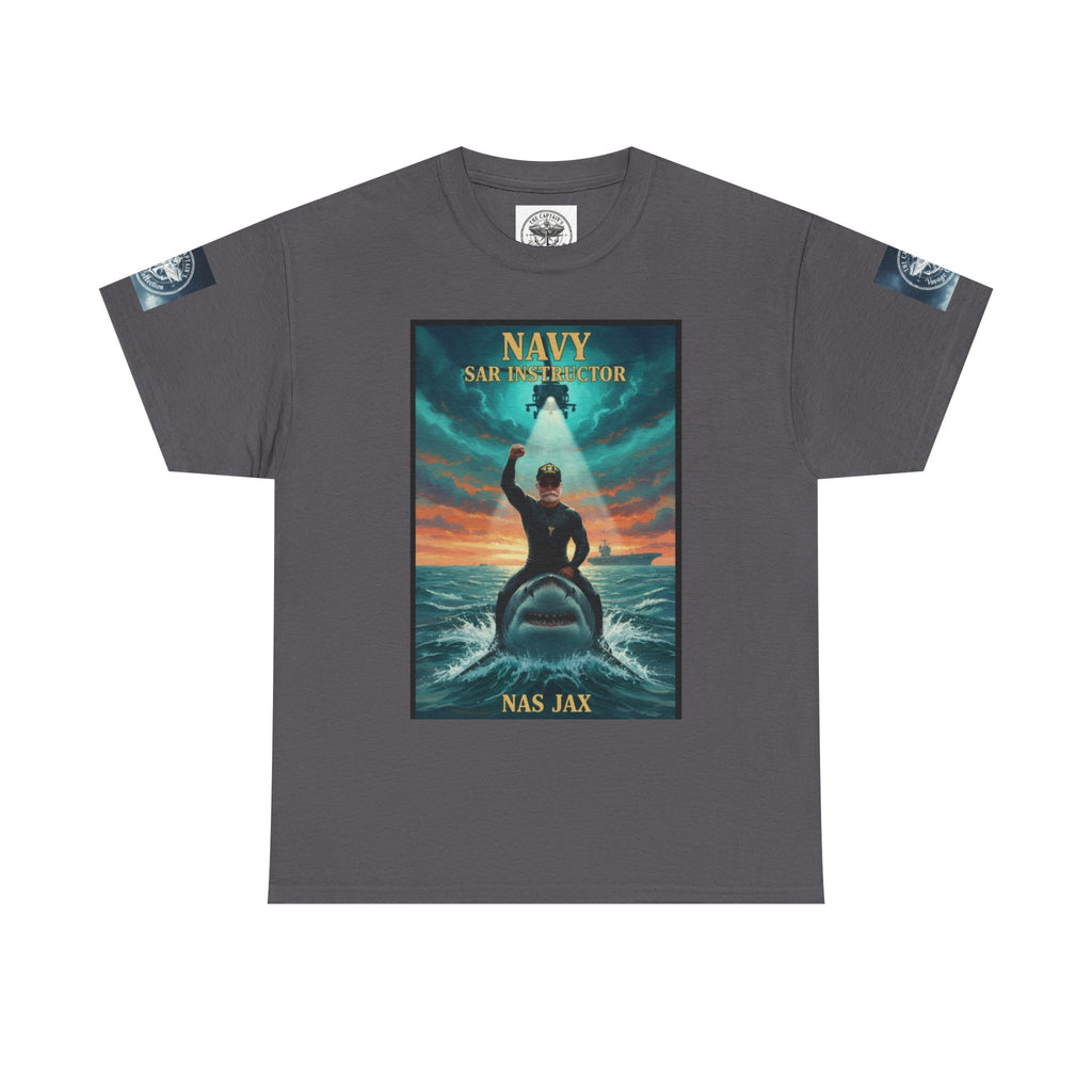 Navy Search & Rescue Graphic Tee — SAR Helicopter Rescue Scene