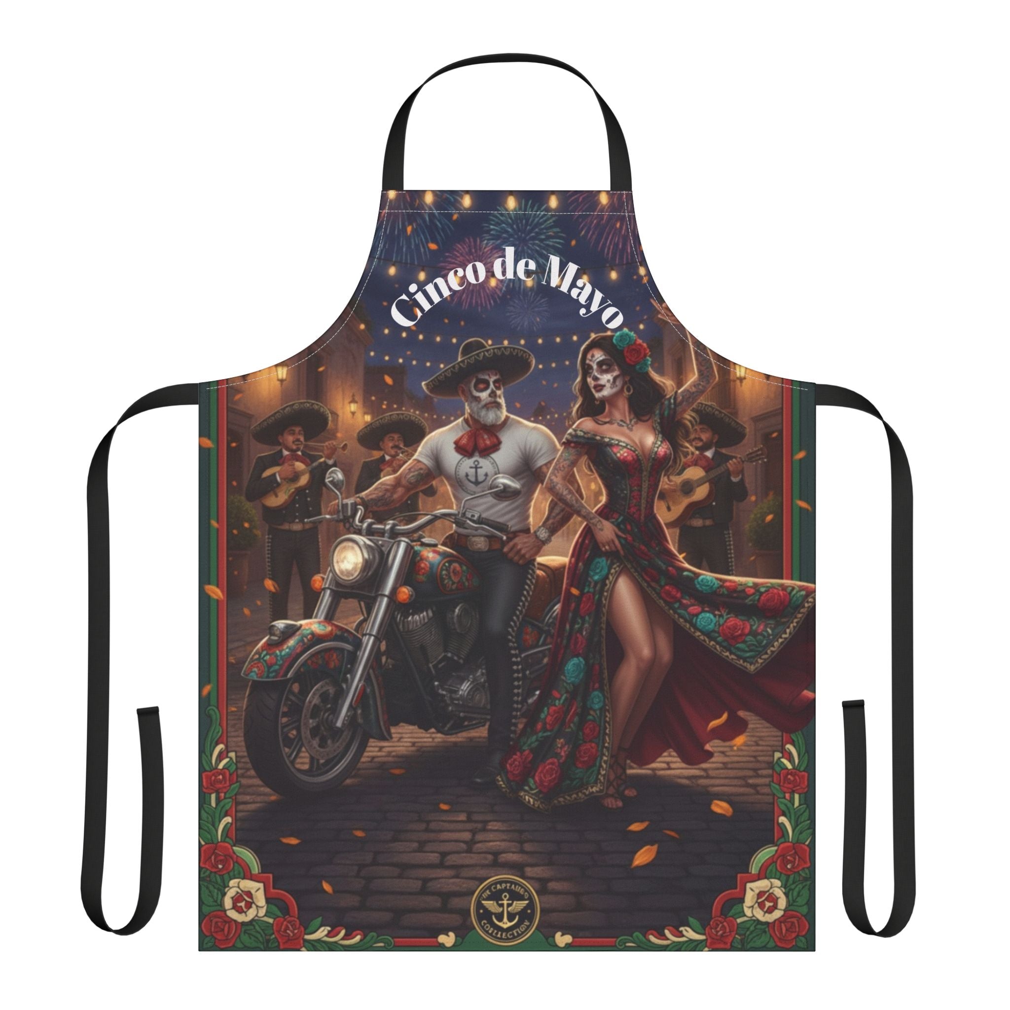 Cinco de Mayo Day of the Dead Motorcycle Apron