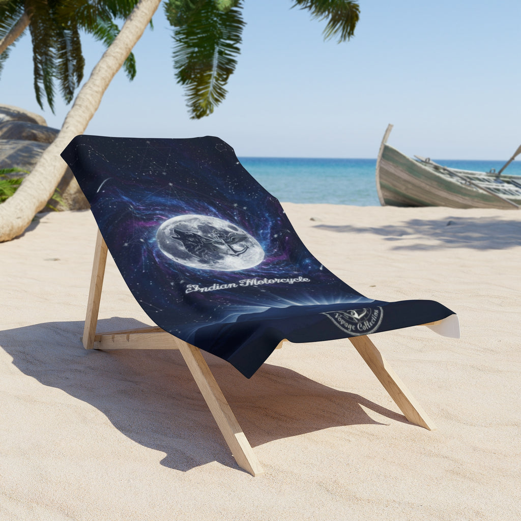 Beach Towel — Cosmic Wolf Moon Beach Towel ("Follow the Moonlight")