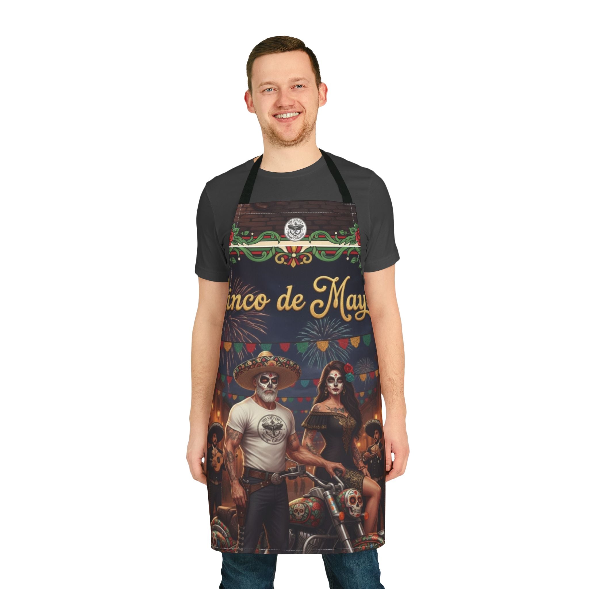 Cinco de Mayo Day of the Dead Motorcycle Apron