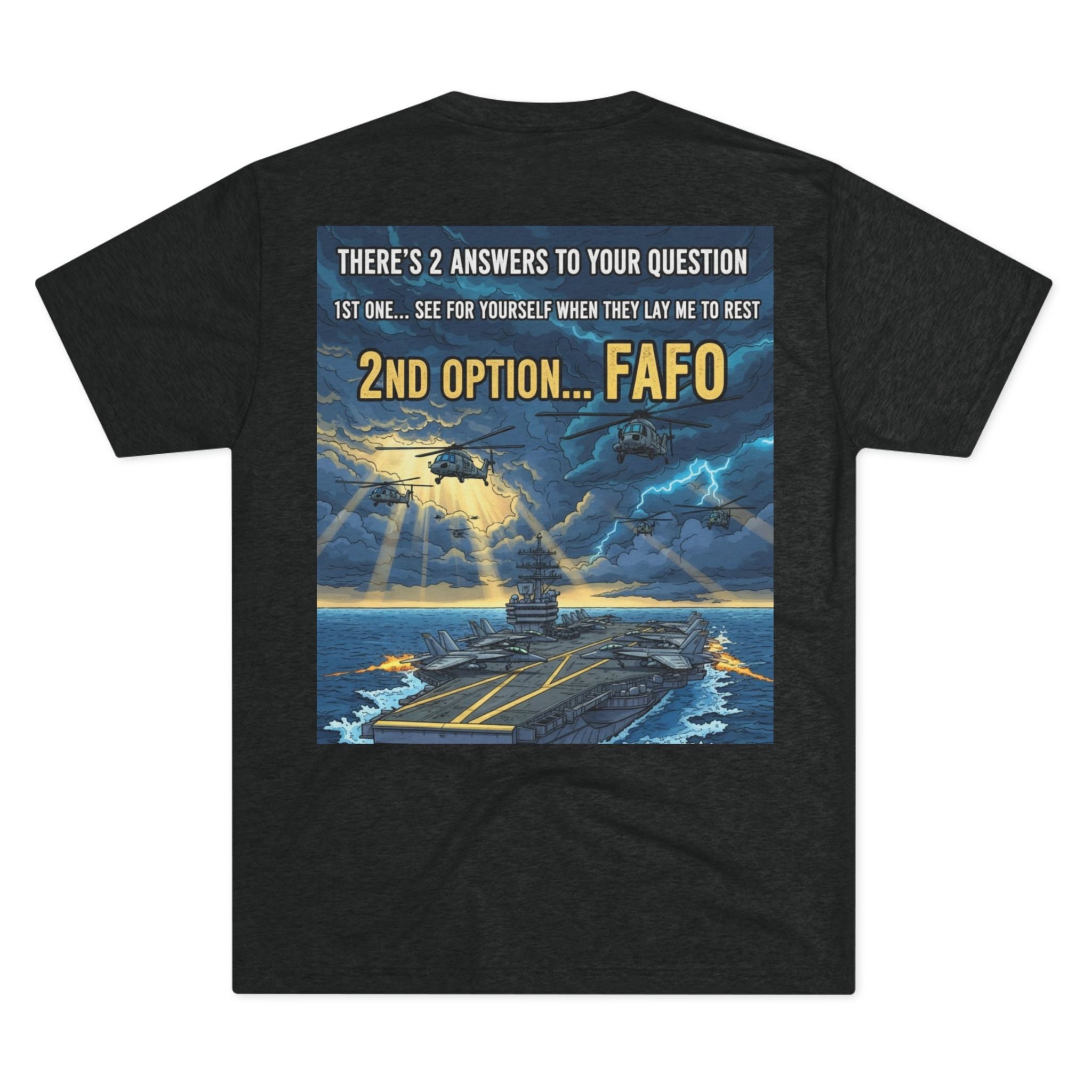 Navy Chiefs Ride to the Wall T-Shirt — "2nd Option... FAFO" Veteran Tribute Tee