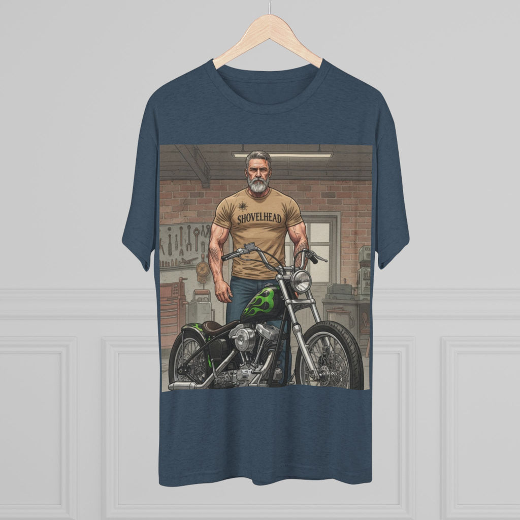 Vintage Biker Garage Tee — 'Somewhere' Motorcycle Illustration T-Shirt