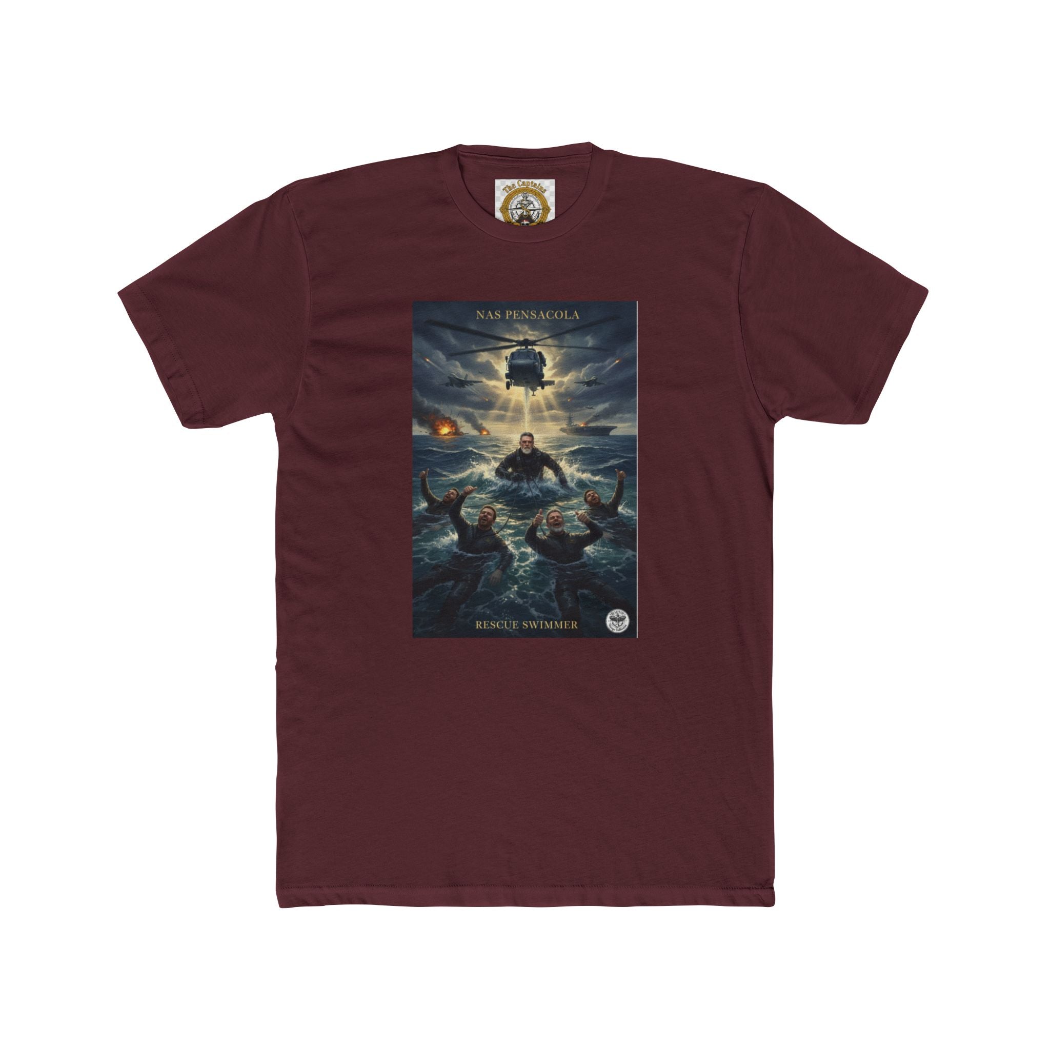 Rescue at Sea Graphic Tee — Dramatic Ocean Rescue Poster T-Shirt