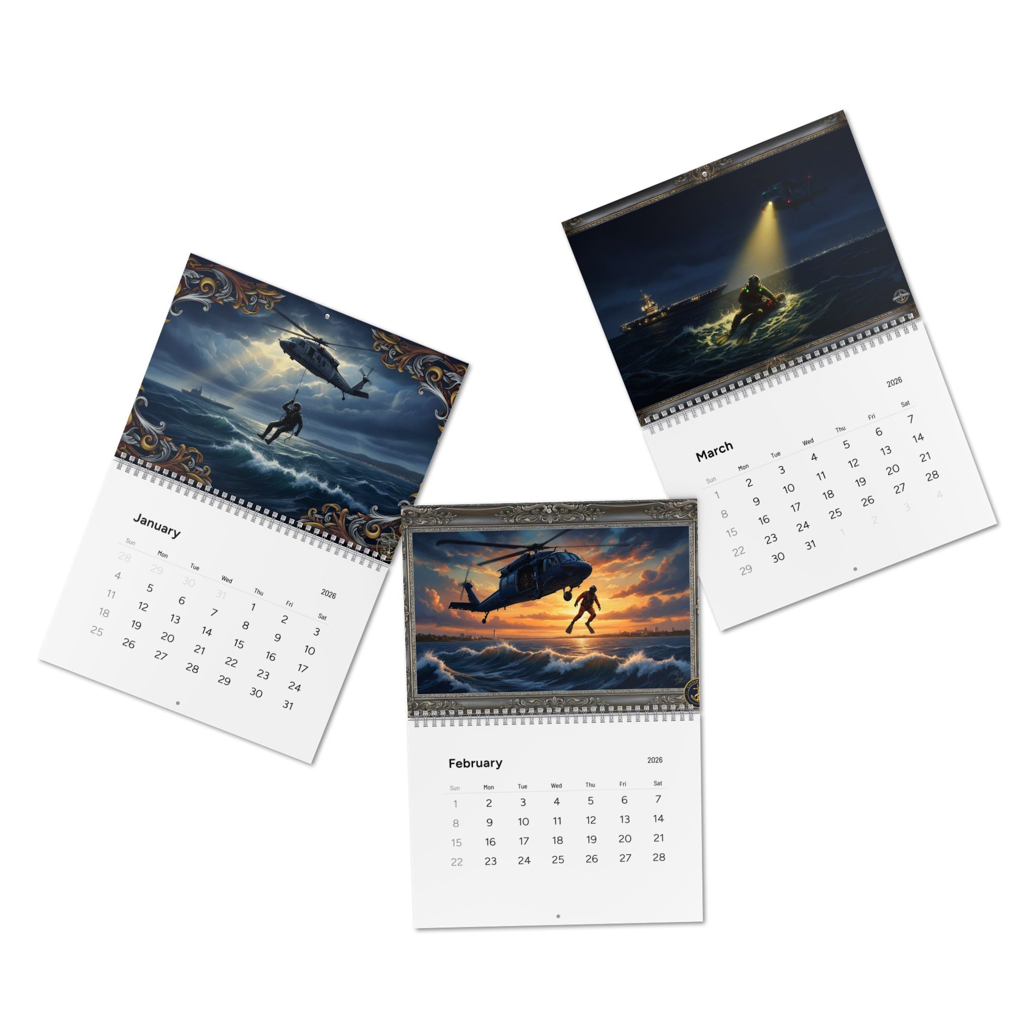Rescue Heroes 2026 Wall Calendar