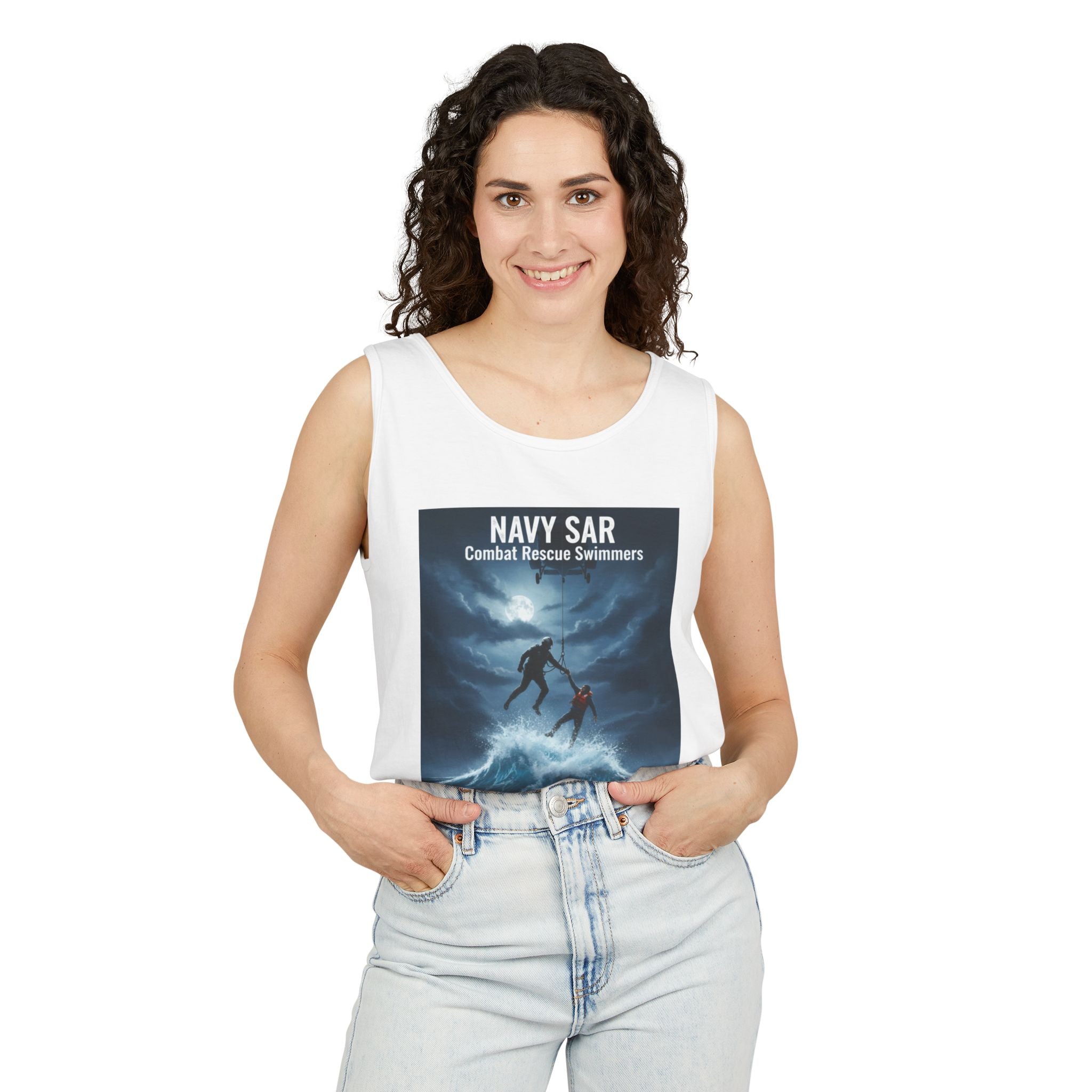 Navy SAR Tank Top — "We Know No Limits" Combat Rescue Swimmers