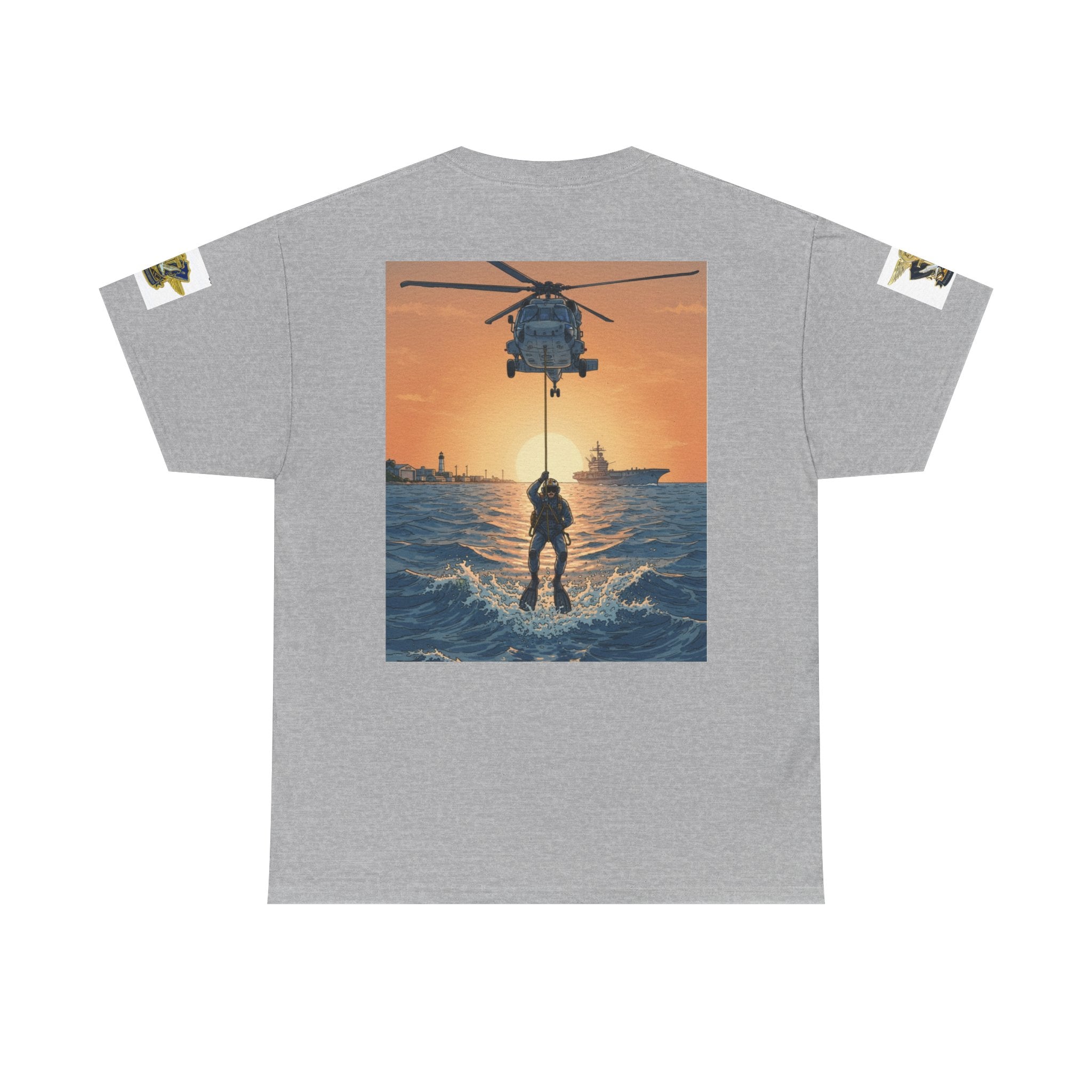 Military Rescue Riders Club T‑Shirt — SAR Chiefs Helicopter Tee