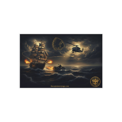 Business Cards — Nautical Military Scene Custom 100-Pack