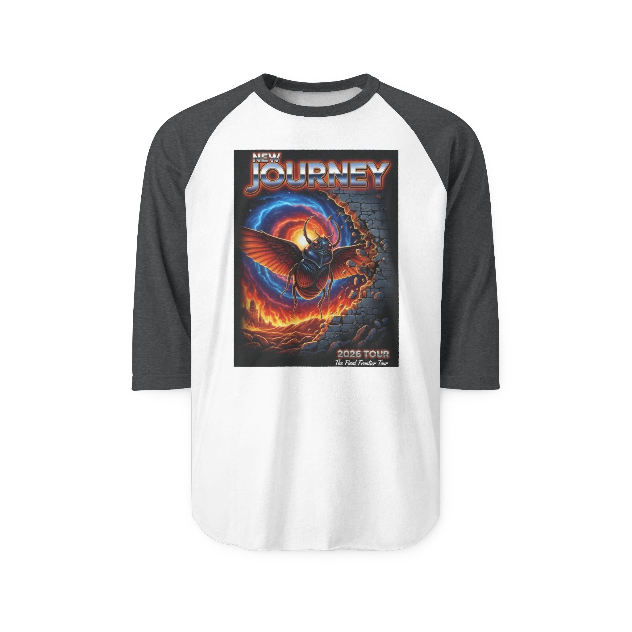 Journey Rock Band Raglan Shirt — Vintage Tour Graphic 3/4 Sleeve