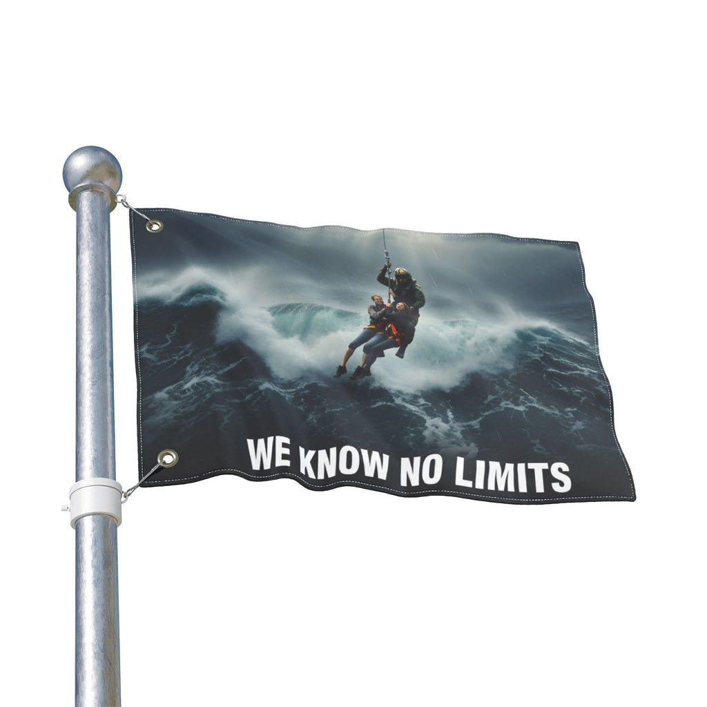 Double-Sided Flag — We Know No Limits Rescue Helicopter Design