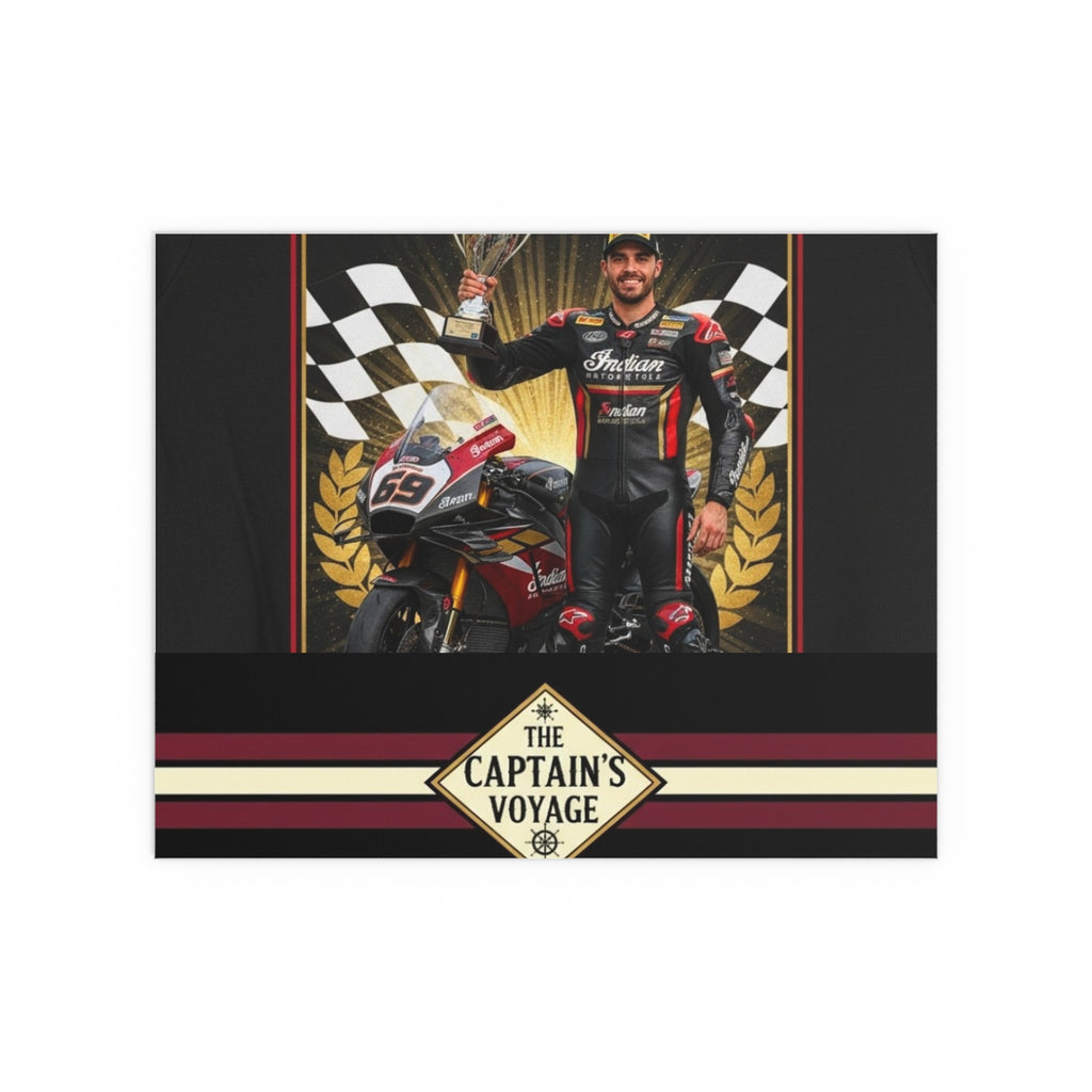 Racing Champion Silk Poster — “Winner’s Circle 69” Motorcycle Wall Art (Indoor/Outdoor)