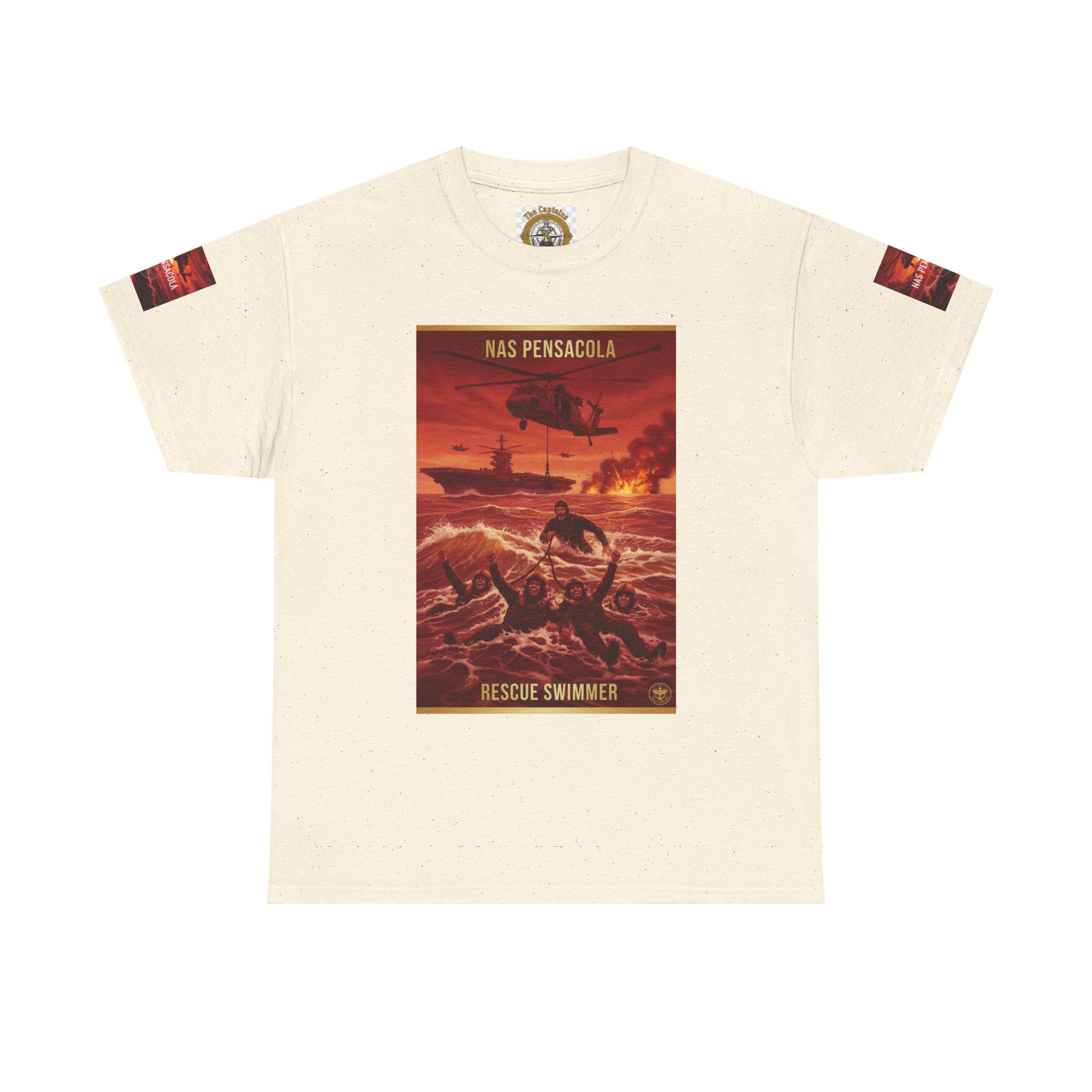 Rescue Swimmer Graphic Tee — NAS Pensacola Military Helicopter Design