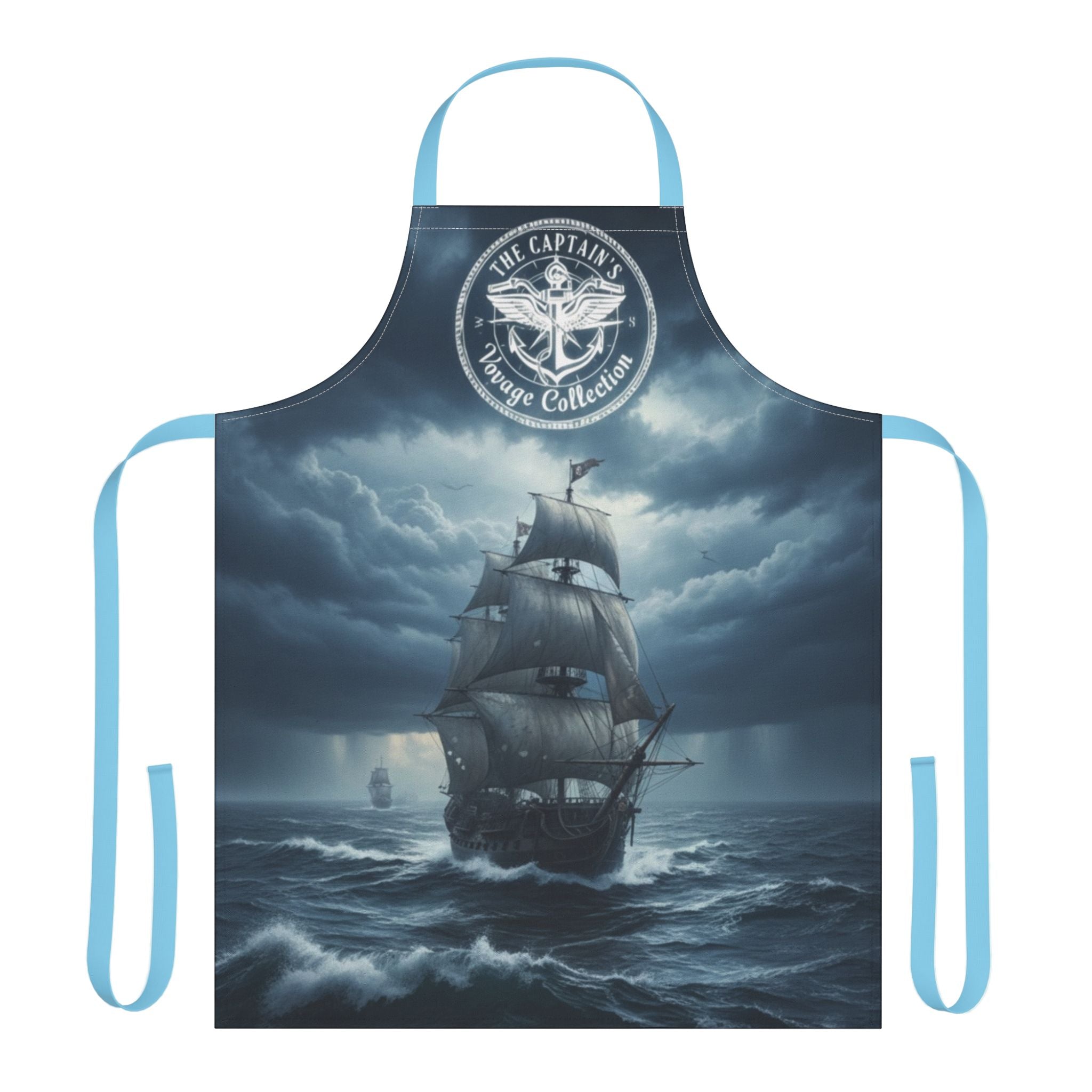 Sailing Ship Apron – Vintage 'Sea Captain' Nautical Kitchen Apron