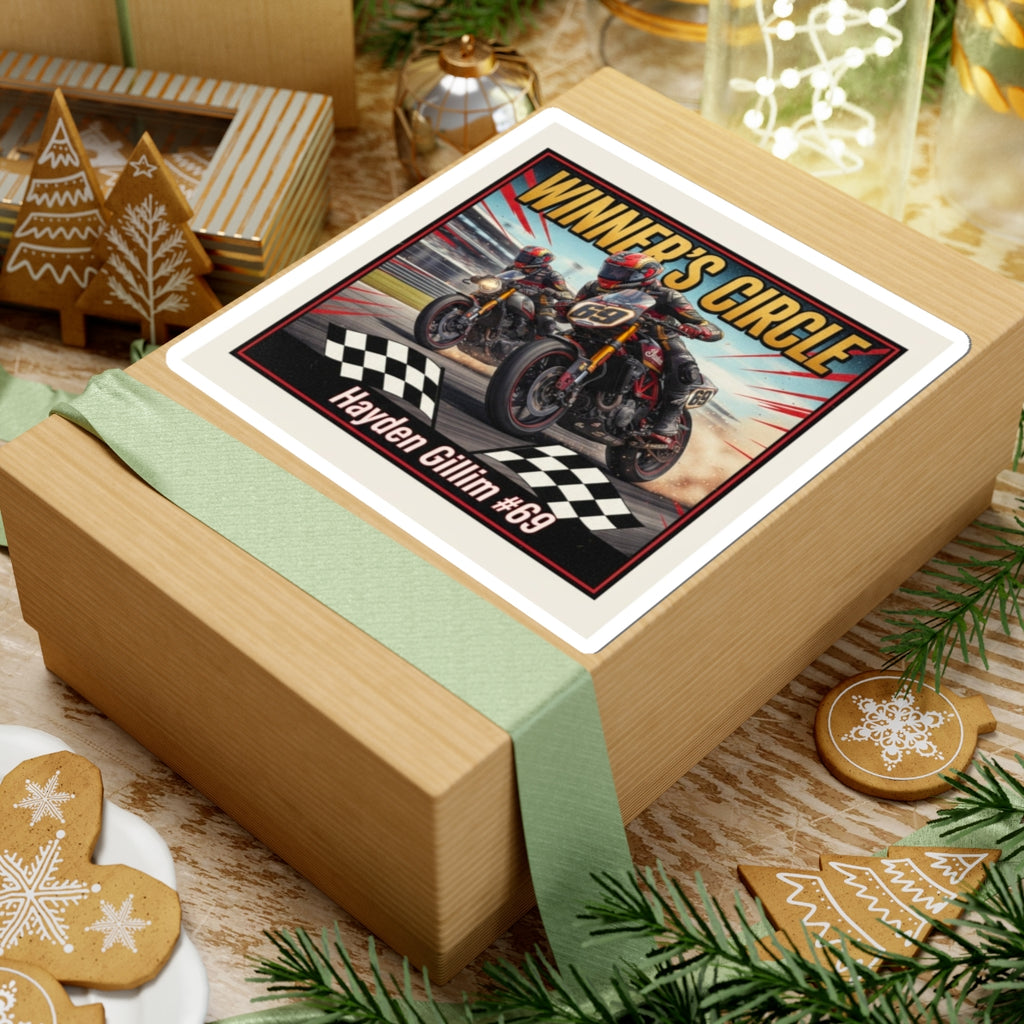 Winner's Circle Motorcycle Sticker — Personalized Hayden Gillim #69 Racing Decal