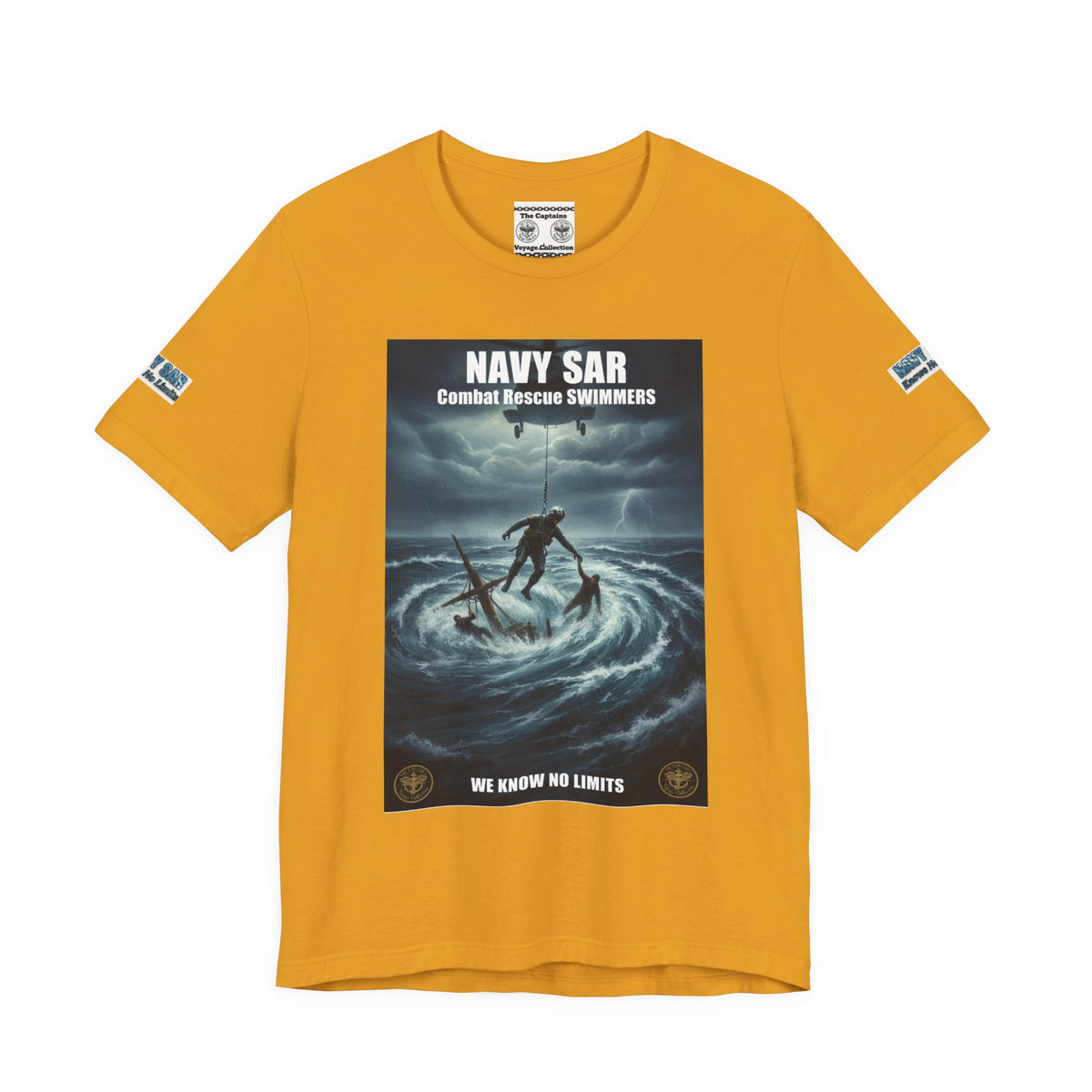 Navy SAR Combat Rescue Swimmers T-Shirt — "We Know No Limits"