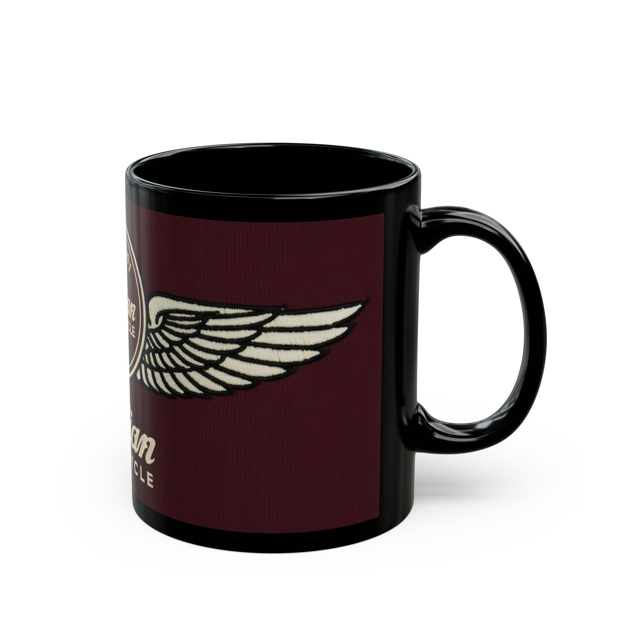 Indian Motorcycle Vintage Wings Black Mug — 11oz & 15oz