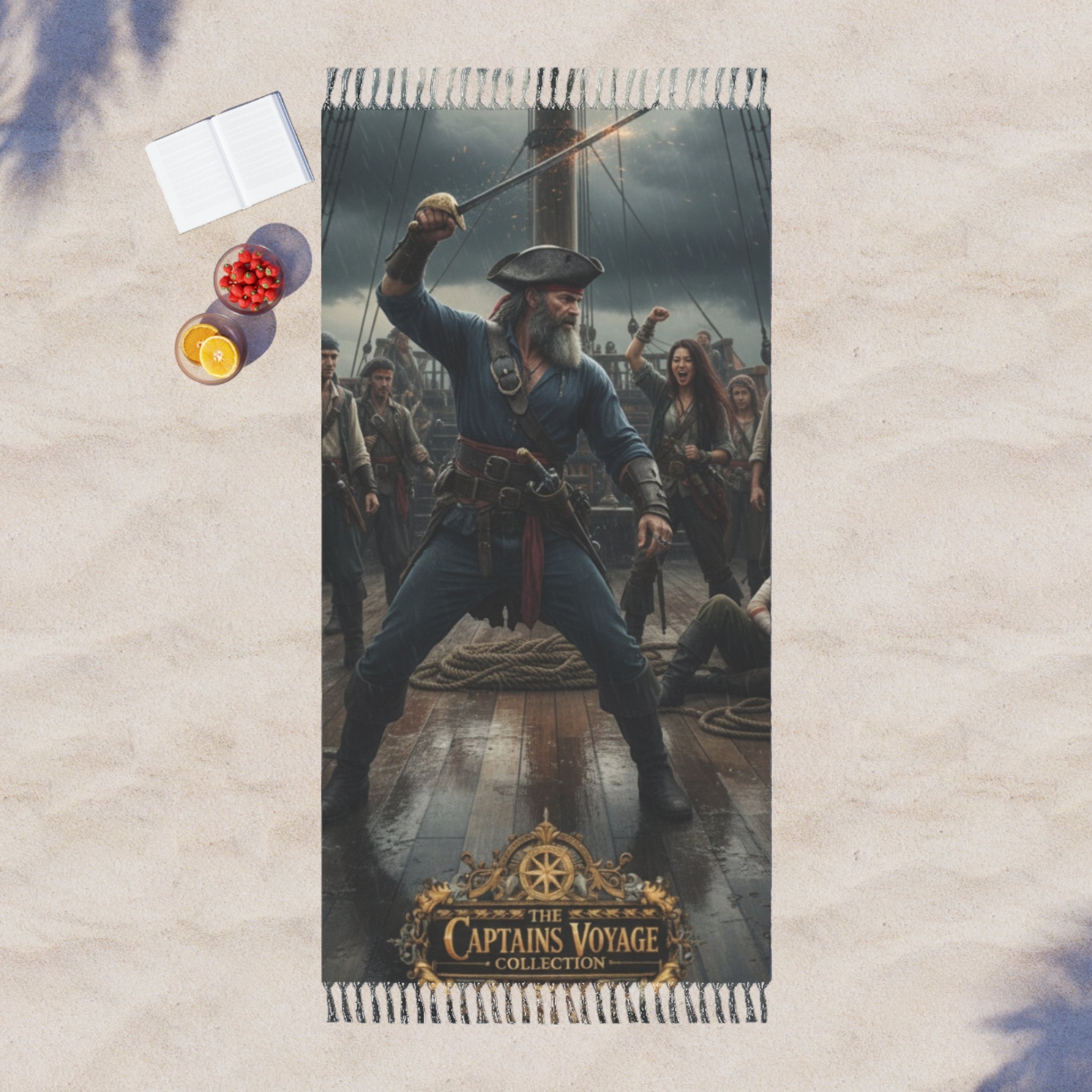 Pirate Captain Beach Towel — The Captain’s Voyage Boho Throw