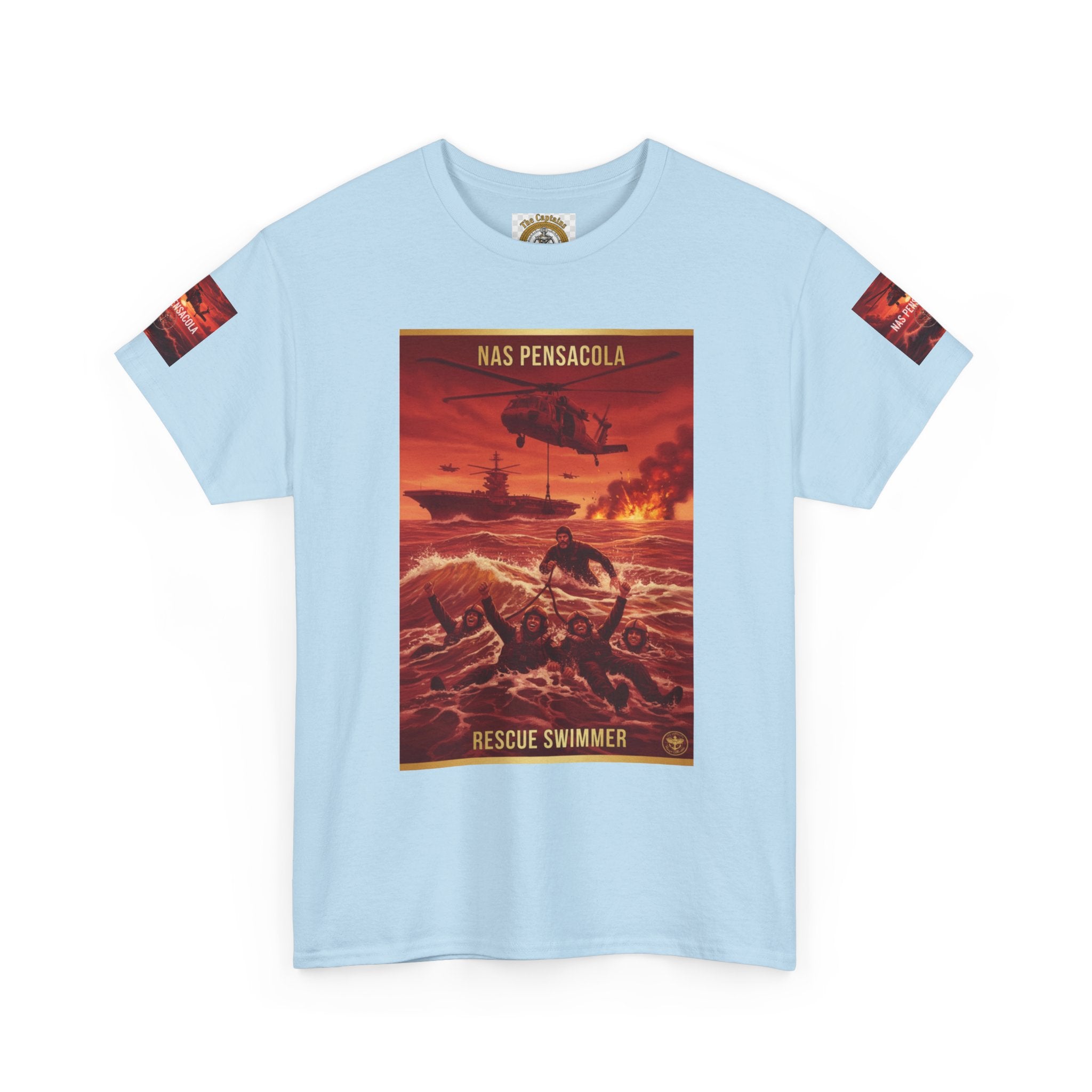 Rescue Swimmer Graphic Tee — NAS Pensacola Military Helicopter Design